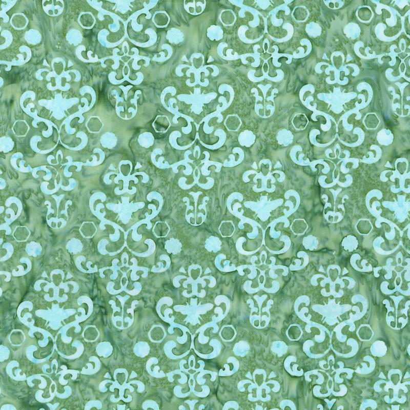Watercolor Daisies ~ BT23241-280 Winter Mint