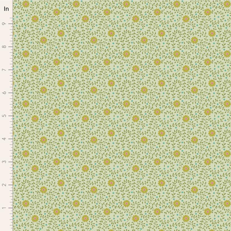 Tilda Sanctuary ~ TIL100578 ~ Daisy Dream ~ Pistachio