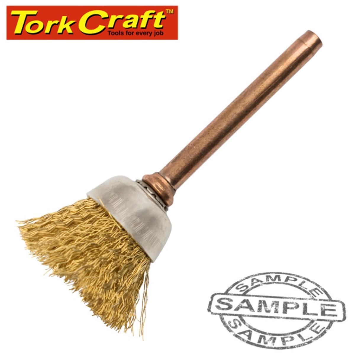 Tork Craft Mini Brass Brush 12.7Mm Cup 3.2Mm Shank