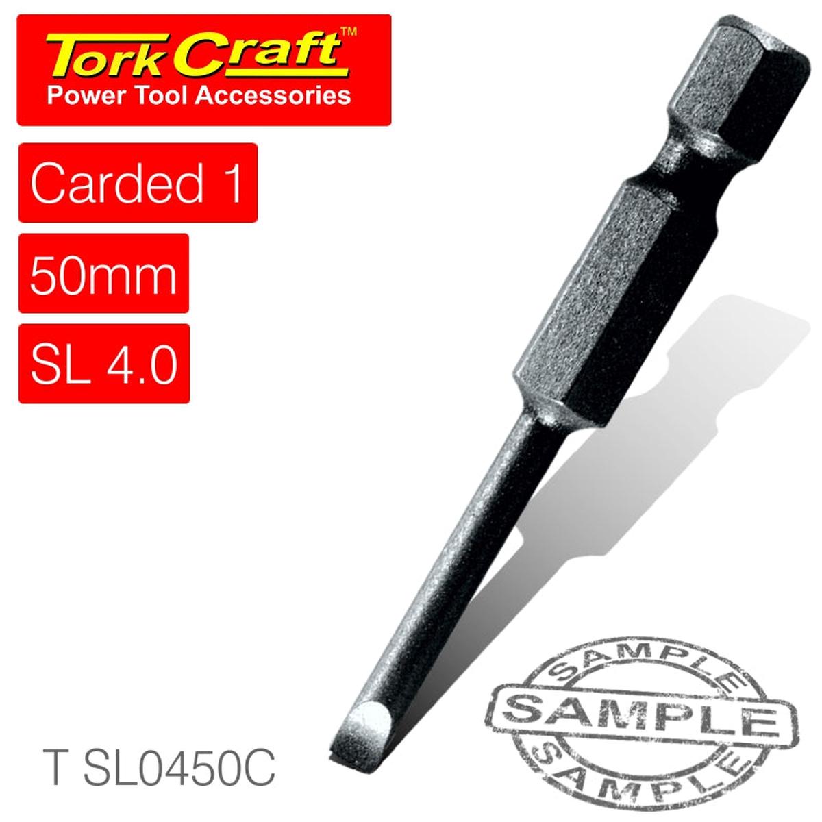 Tork Craft S/D Power Bit 4Mmx50Mm Slotted 1/Cd