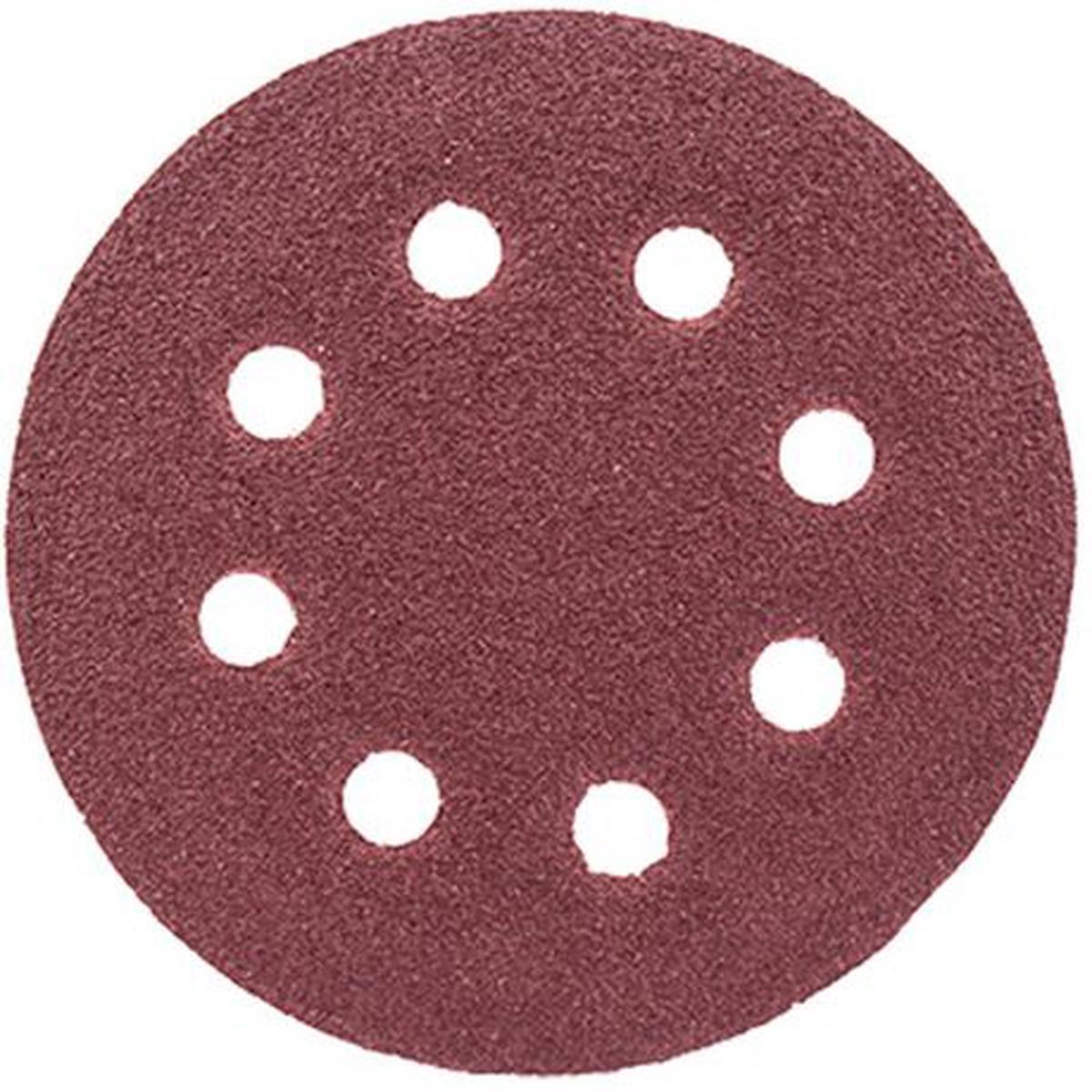 Tork Craft Sanding Disc 125Mm 80 Grit With Holes 10/Pk Hook And Loop