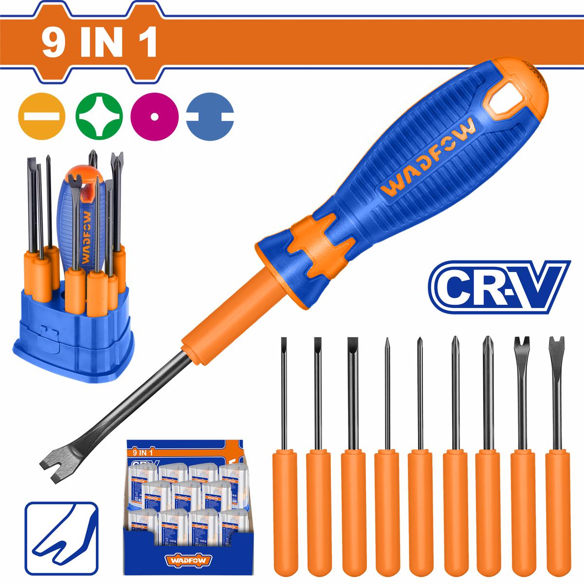 Wadfow Interchangeable screwdriver set 10 Piece