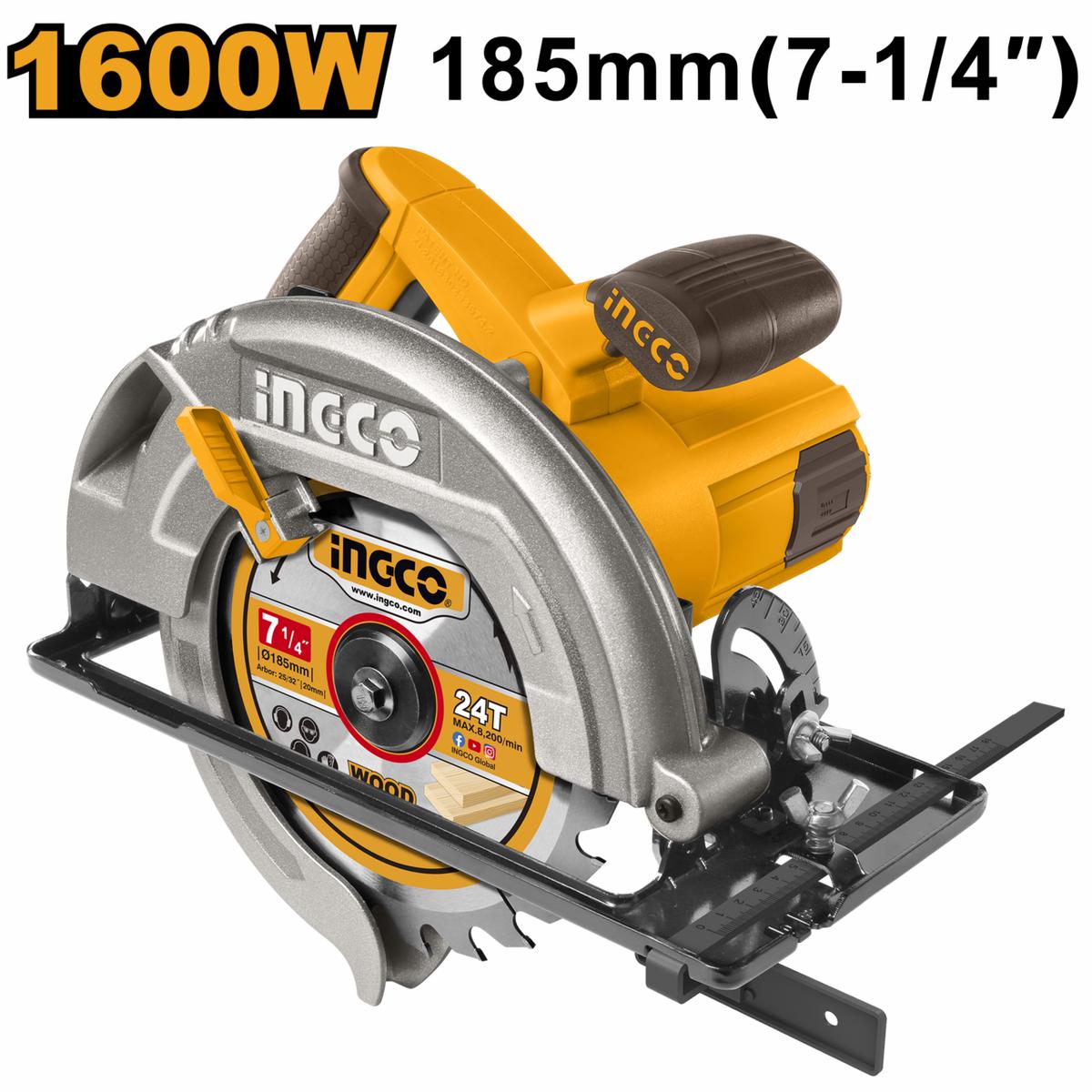 Ingco Circular Saw 1600w 185mm Blade