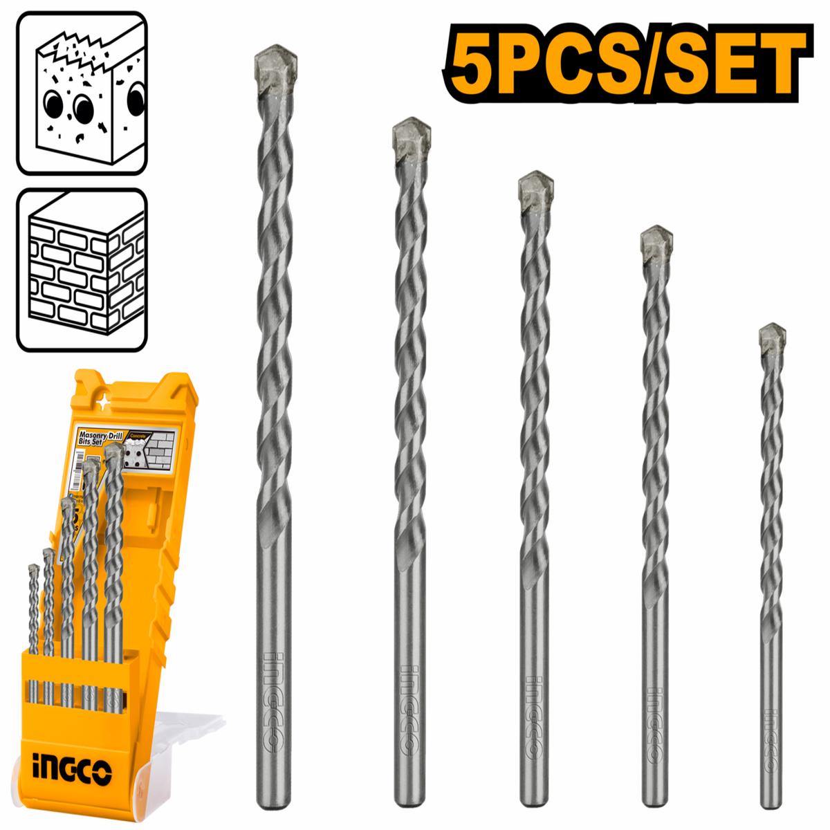 Ingco Masonry Drill Bit Set 4mm - 10mm 5 Pcs