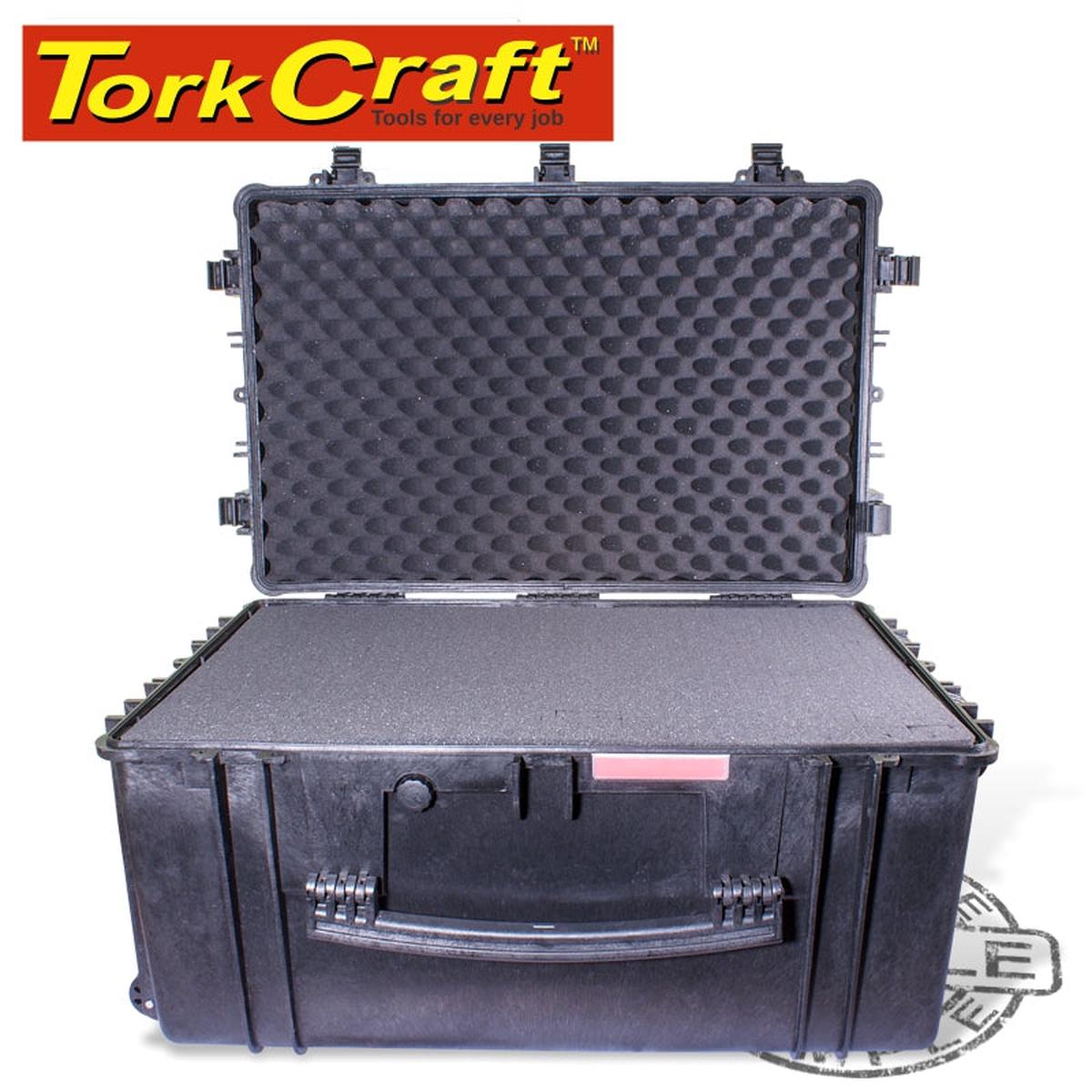 Tork Craft Hard Case 670X515X375Mm Od With Foam Black Water & Dust Proof(584433)
