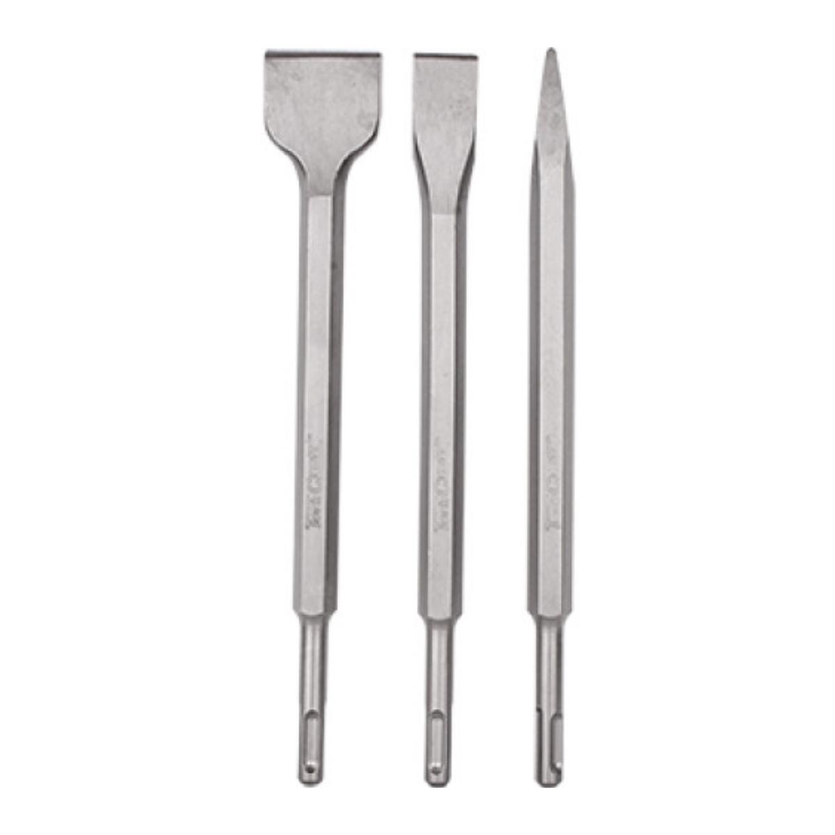 Tork Craft Sds Plus Chisel Set3 Pcs Pointed 14Mm Flat 20Mm Flat 40Mm
