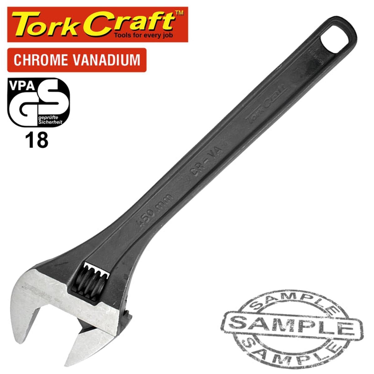 Tork Craft Shifting Spanner 18' 450Mm 0-52Mm