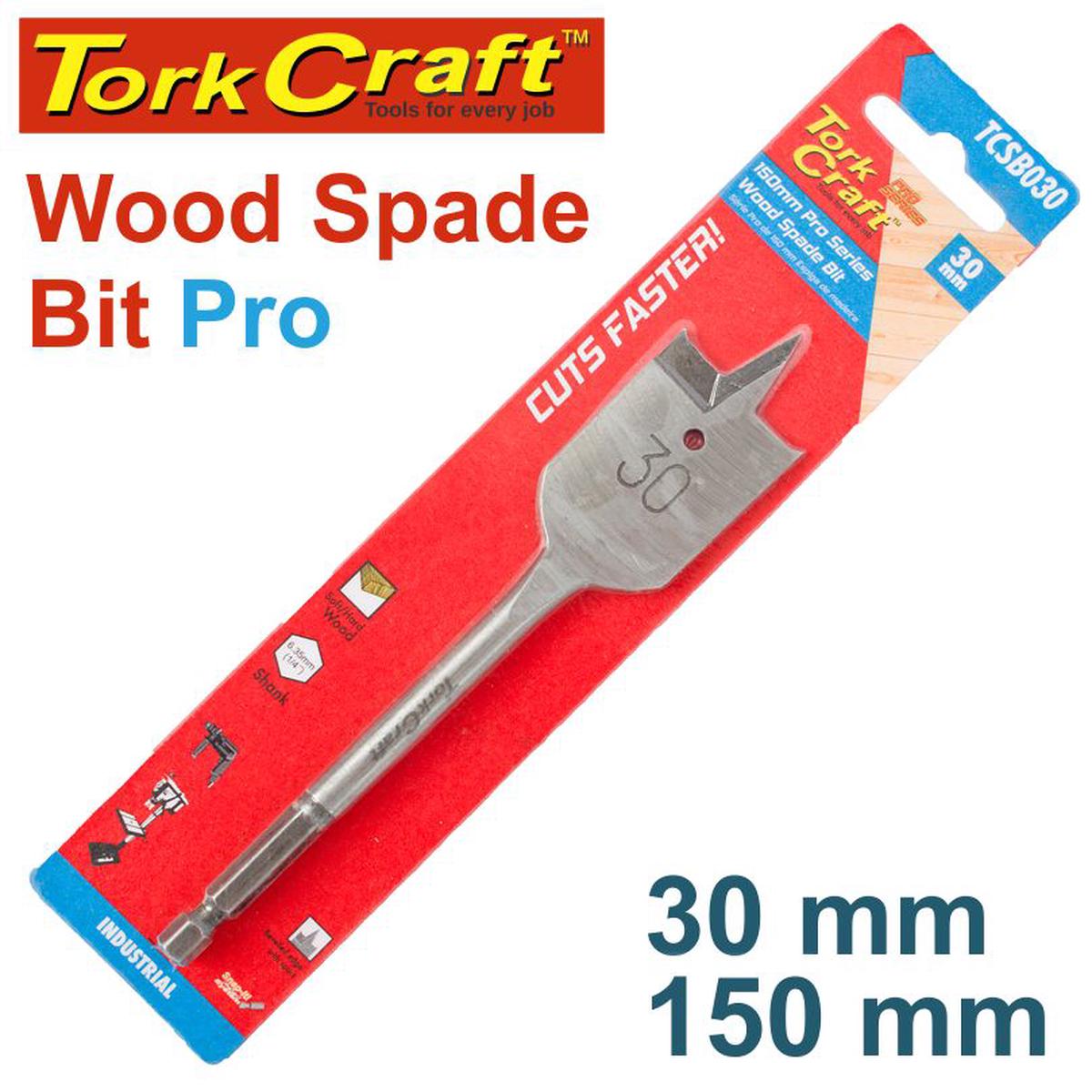 Tork Craft Spade Bit Pro Series 30Mm X 150Mm