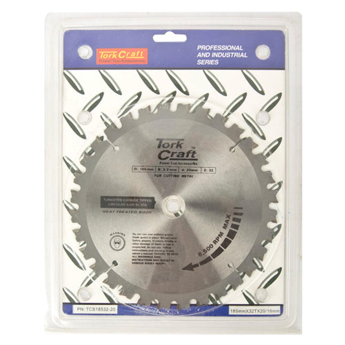 Tork Craft Tct Blade Steel Cutting. 185X32T 20/16