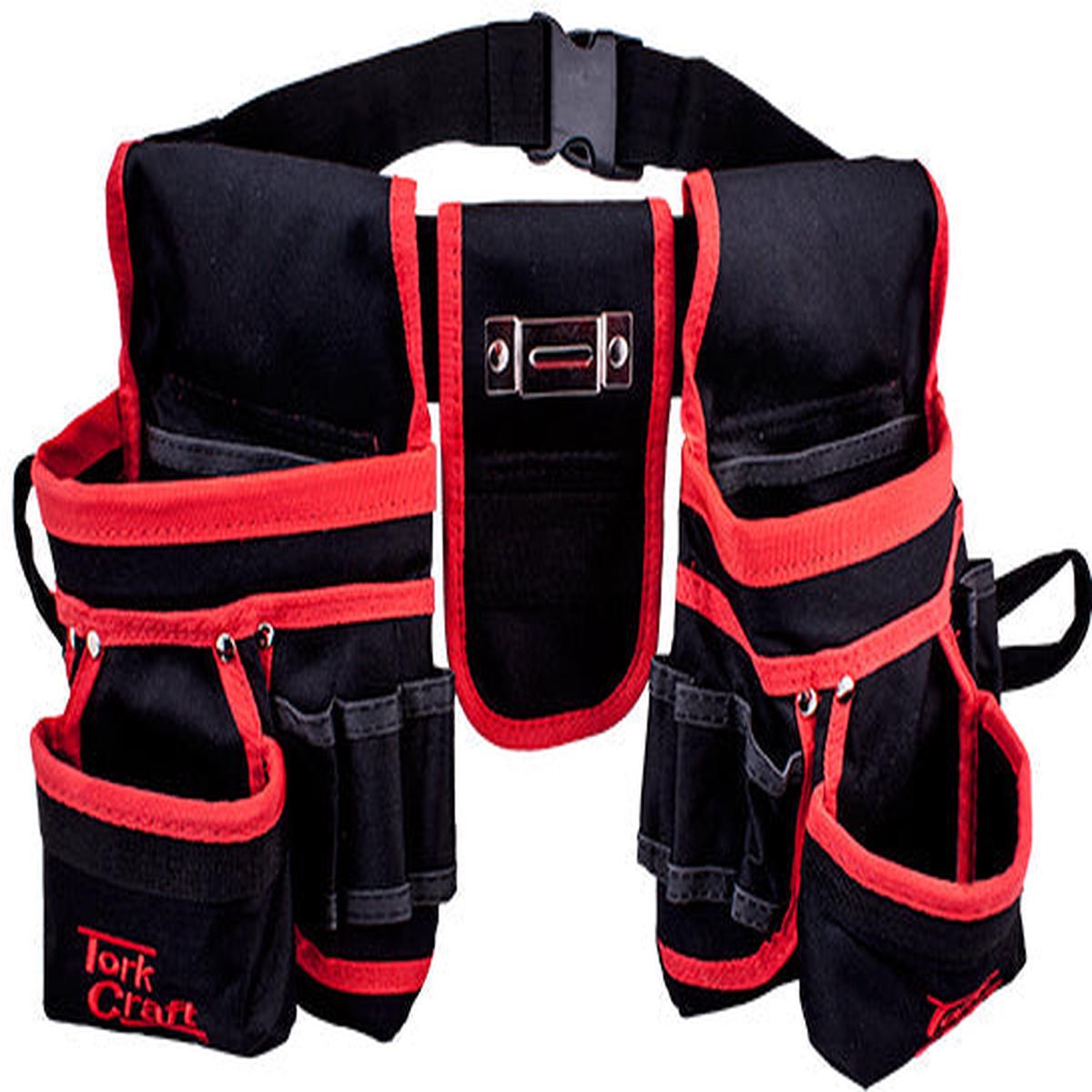 Tork Craft Tool Pouch Nylon With Belt - 14 Pocket + Loops