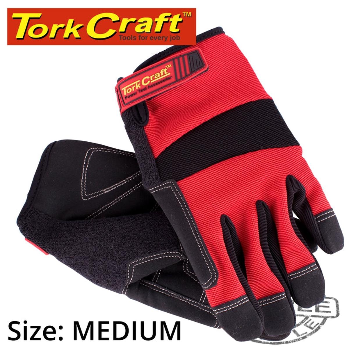 Tork Craft Work Glove Medium-All Purpose Red With Touch Finger