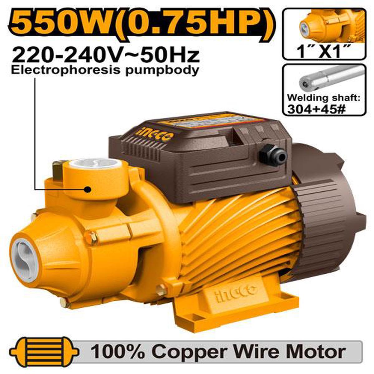 Ingco Peripheral Water Pump 550W 45L/Min