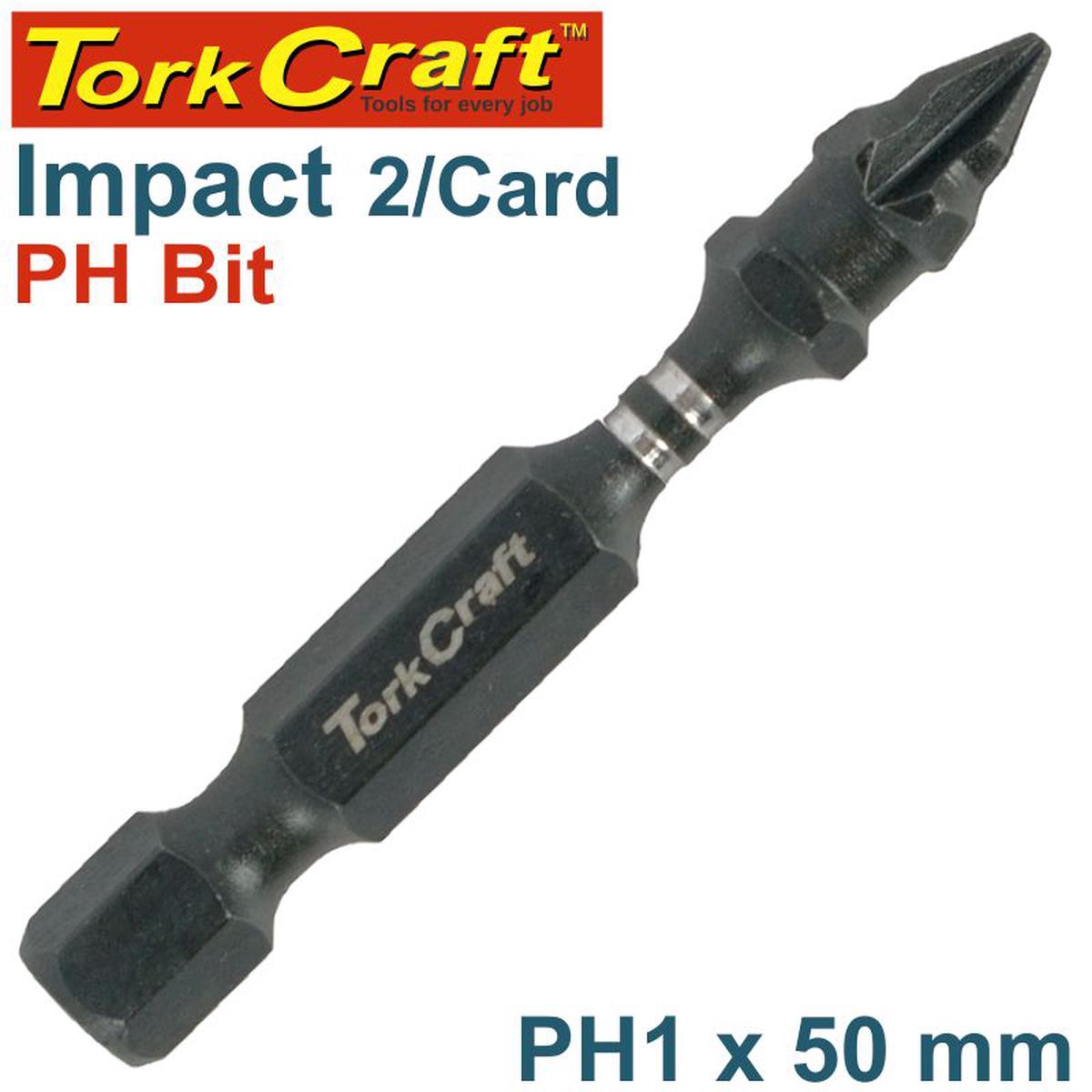 Tork Craft Impact Phil.1 X 50Mm Power Bit 2/Card