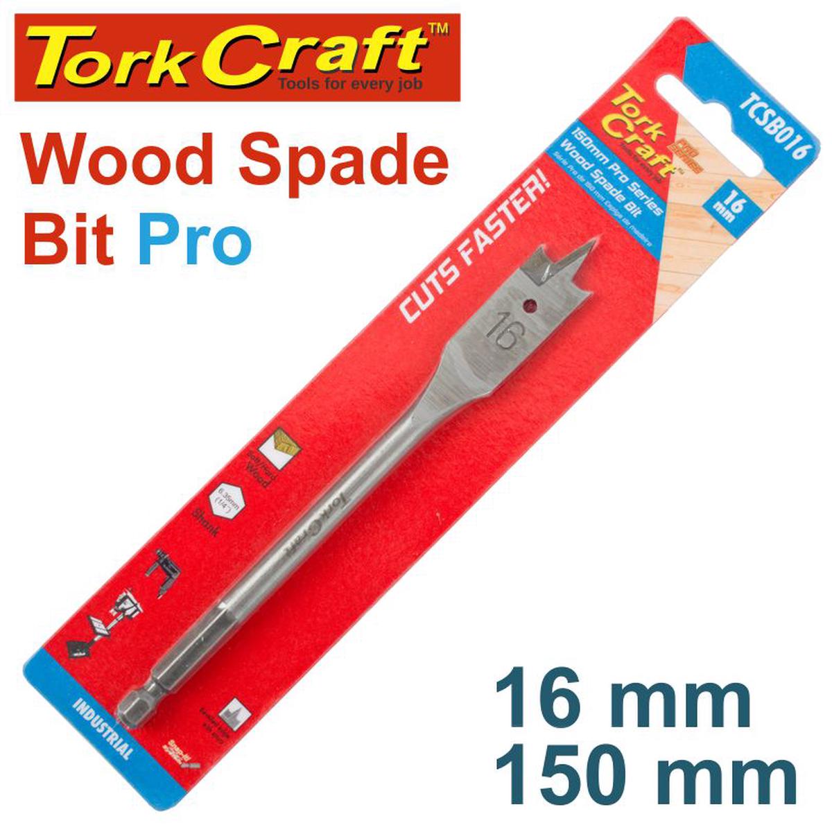 Tork Craft Spade Bit Pro Series 16Mm X 150Mm