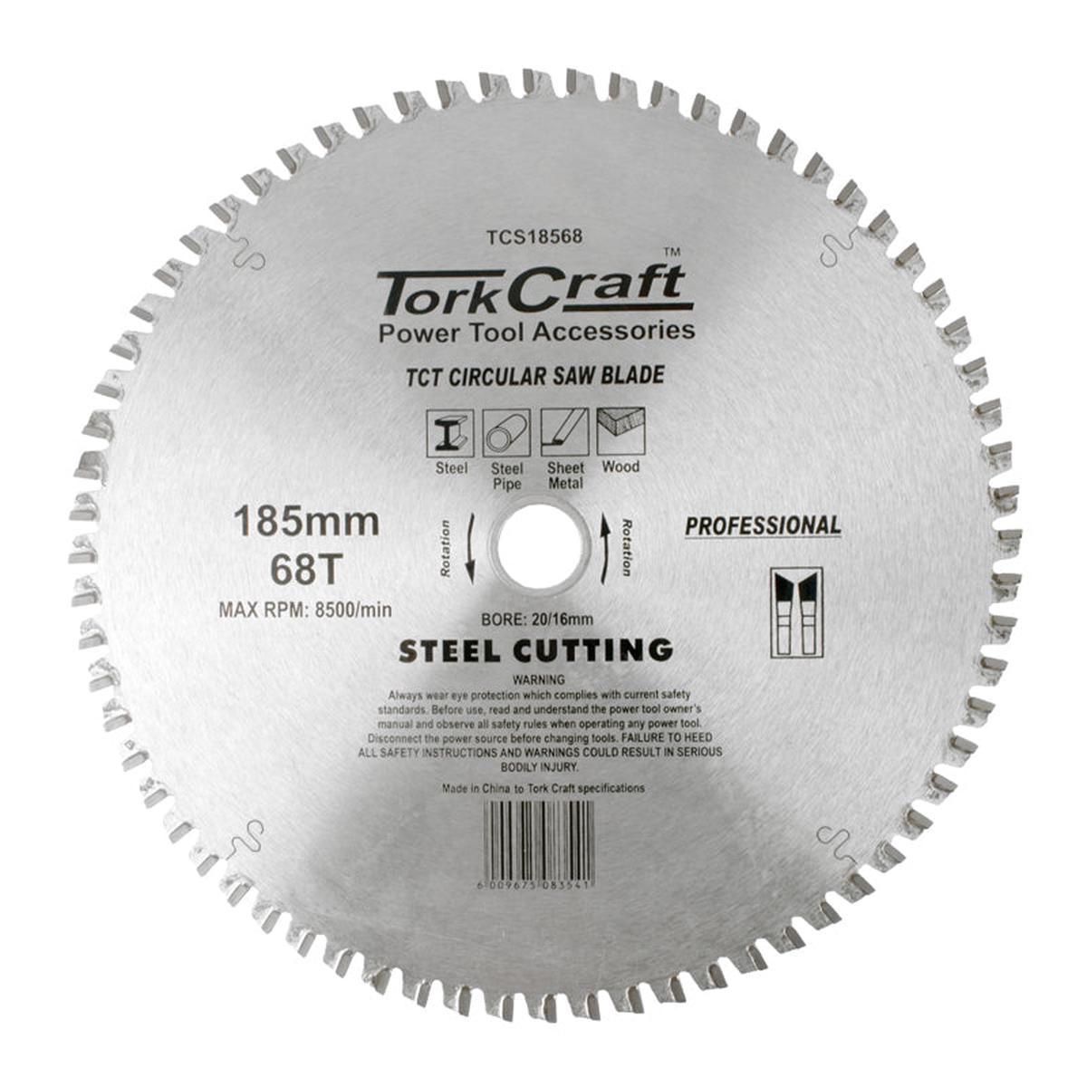 Tork Craft Tct Blade Steel Cutting 185X68T 20/16