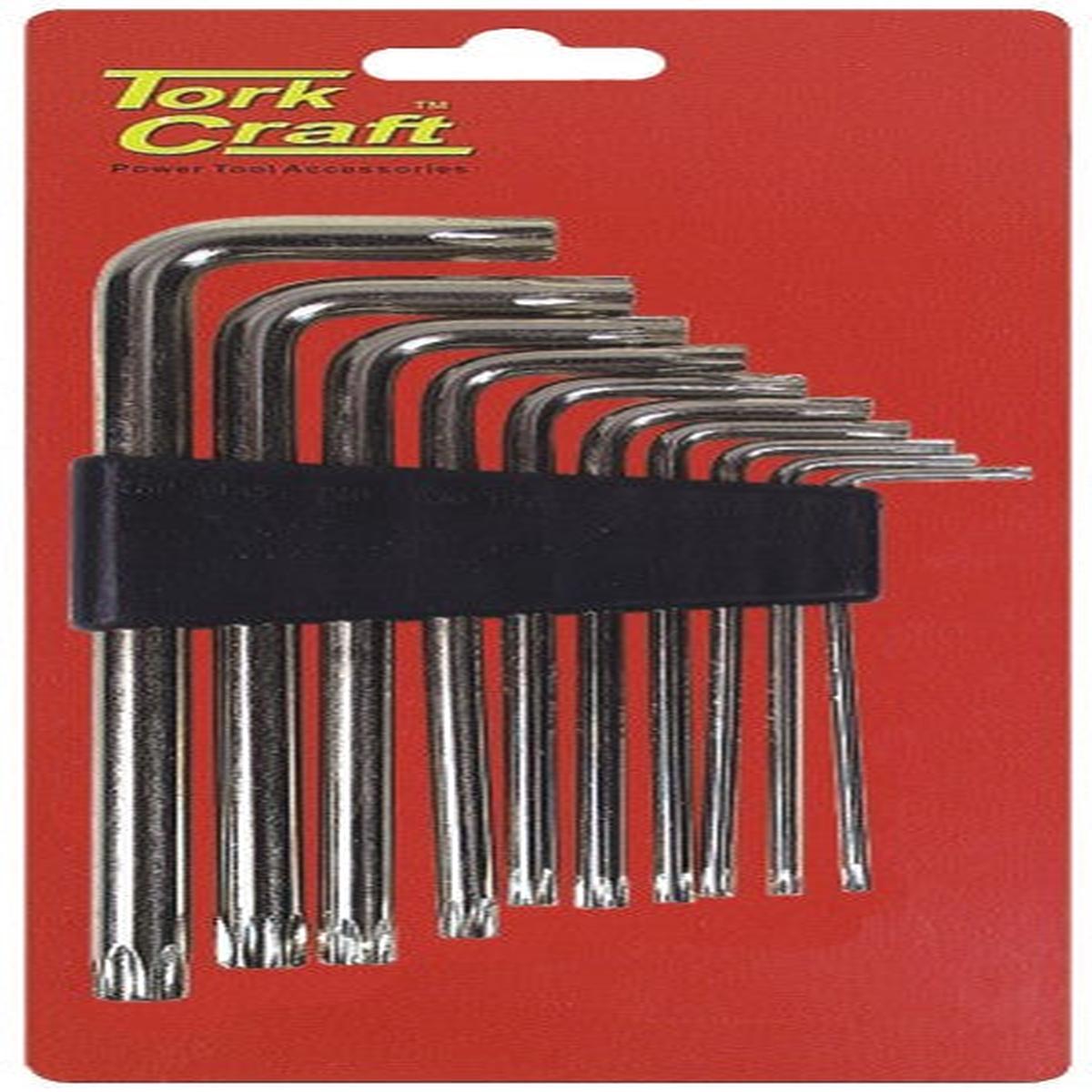 Tork Craft Torx Key Set 10Pc T9-T50 Cr-V Carded