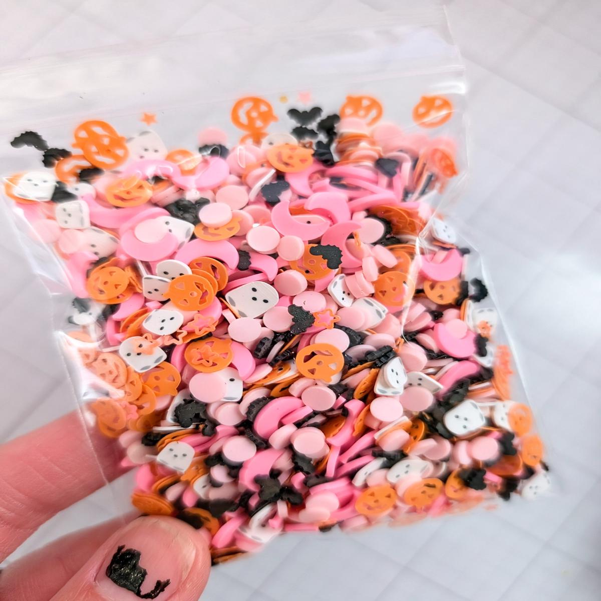 Halloween Pumpkin Poly Clay Confetti