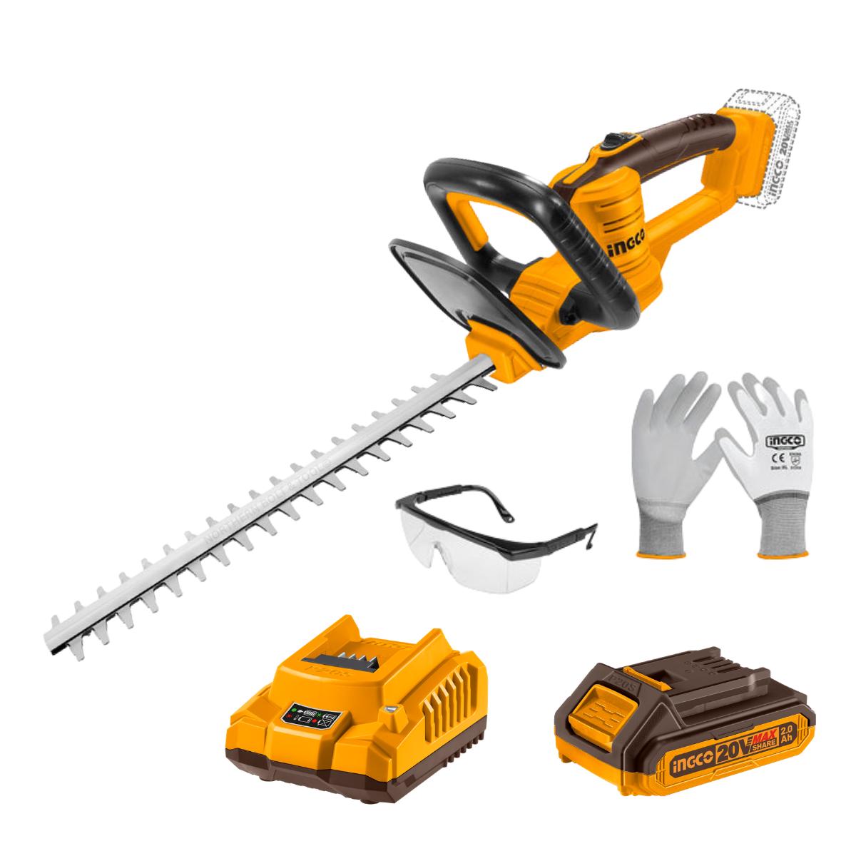 Ingco Cordless Hedge Trimmer 460mm 20V Kit