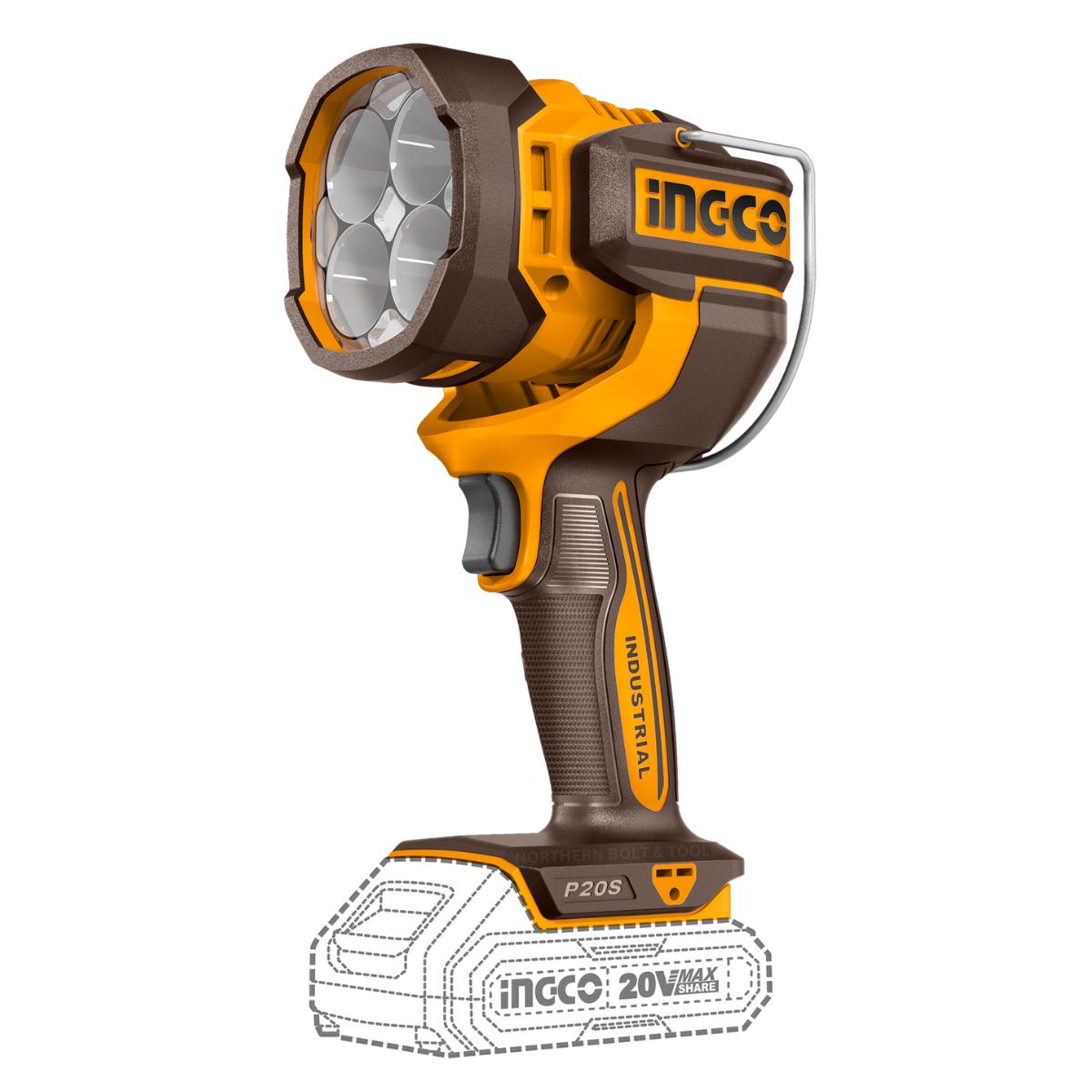 Ingco Cordless Work Lamp 20V 2000 Lumens (Tool only)