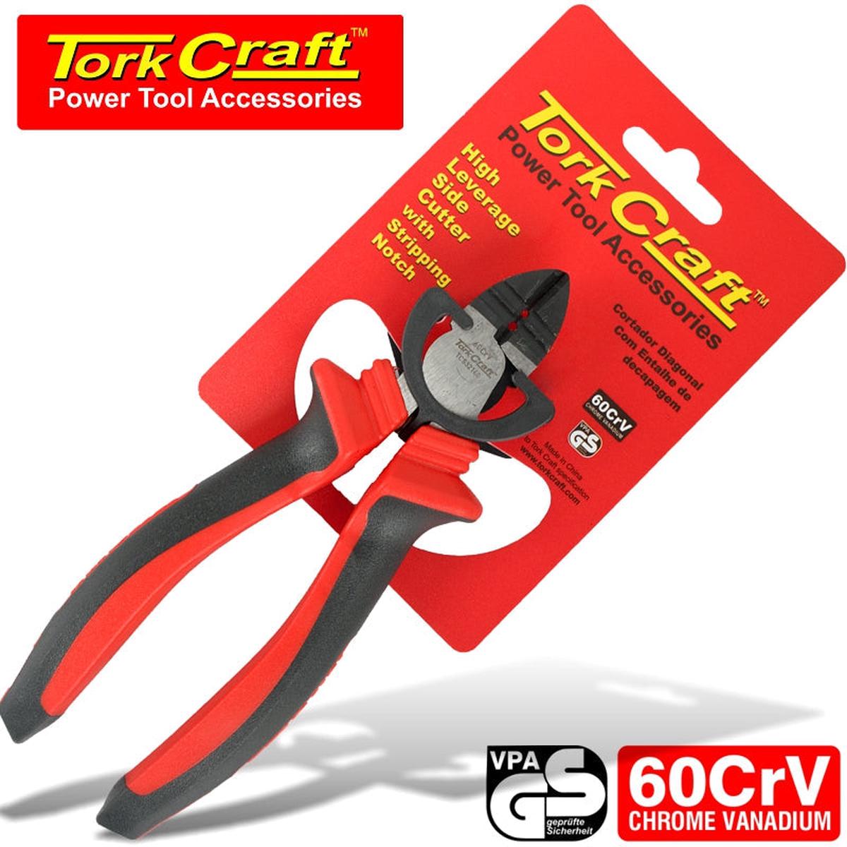 Tork Craft Side/Diagonal Cutter High Leverage Crv 160Mm W/Stripping Notch