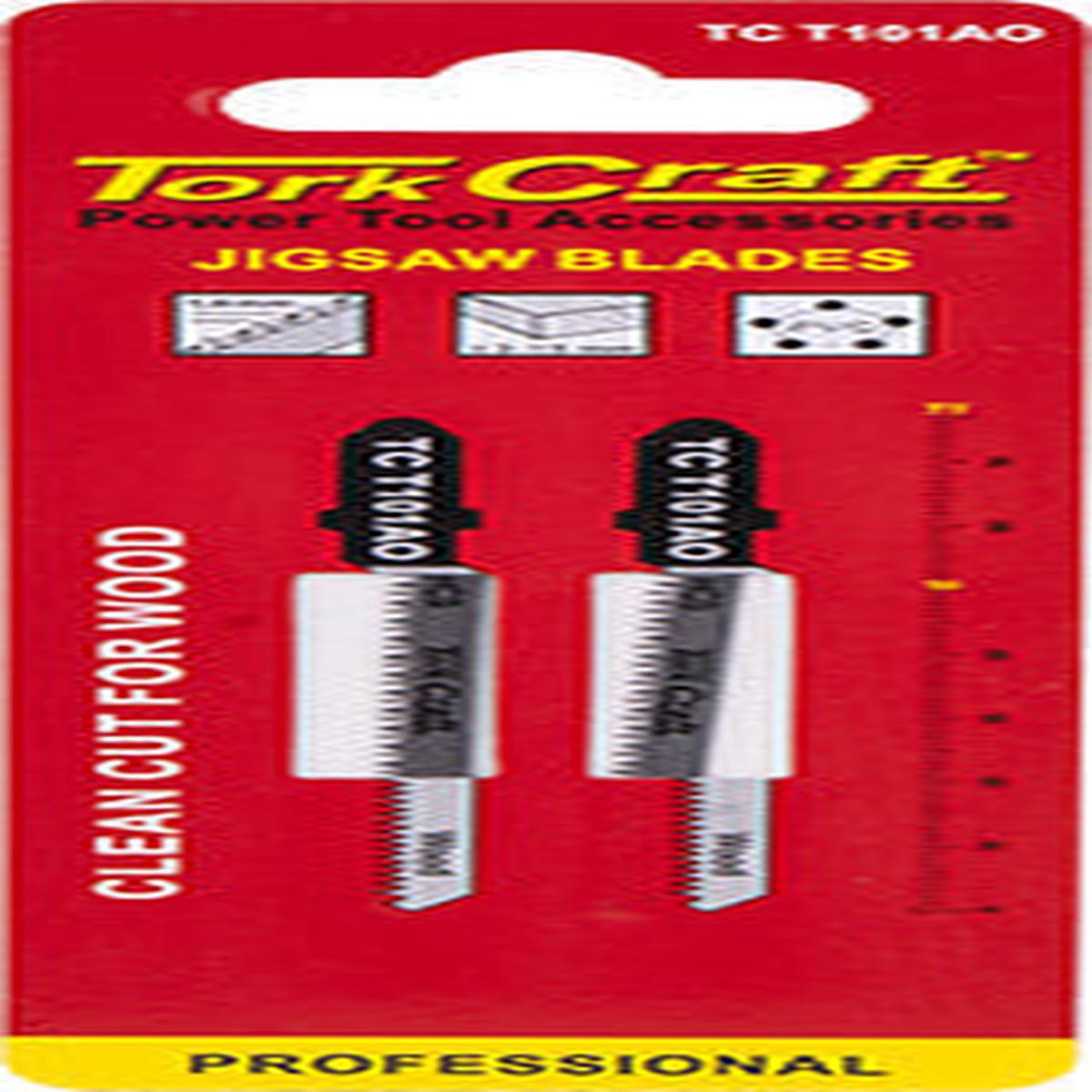 Tork Craft T-Shank Jigsaw Blade For Wood 1.3Mm 20Tpi 75Mm 2Pc