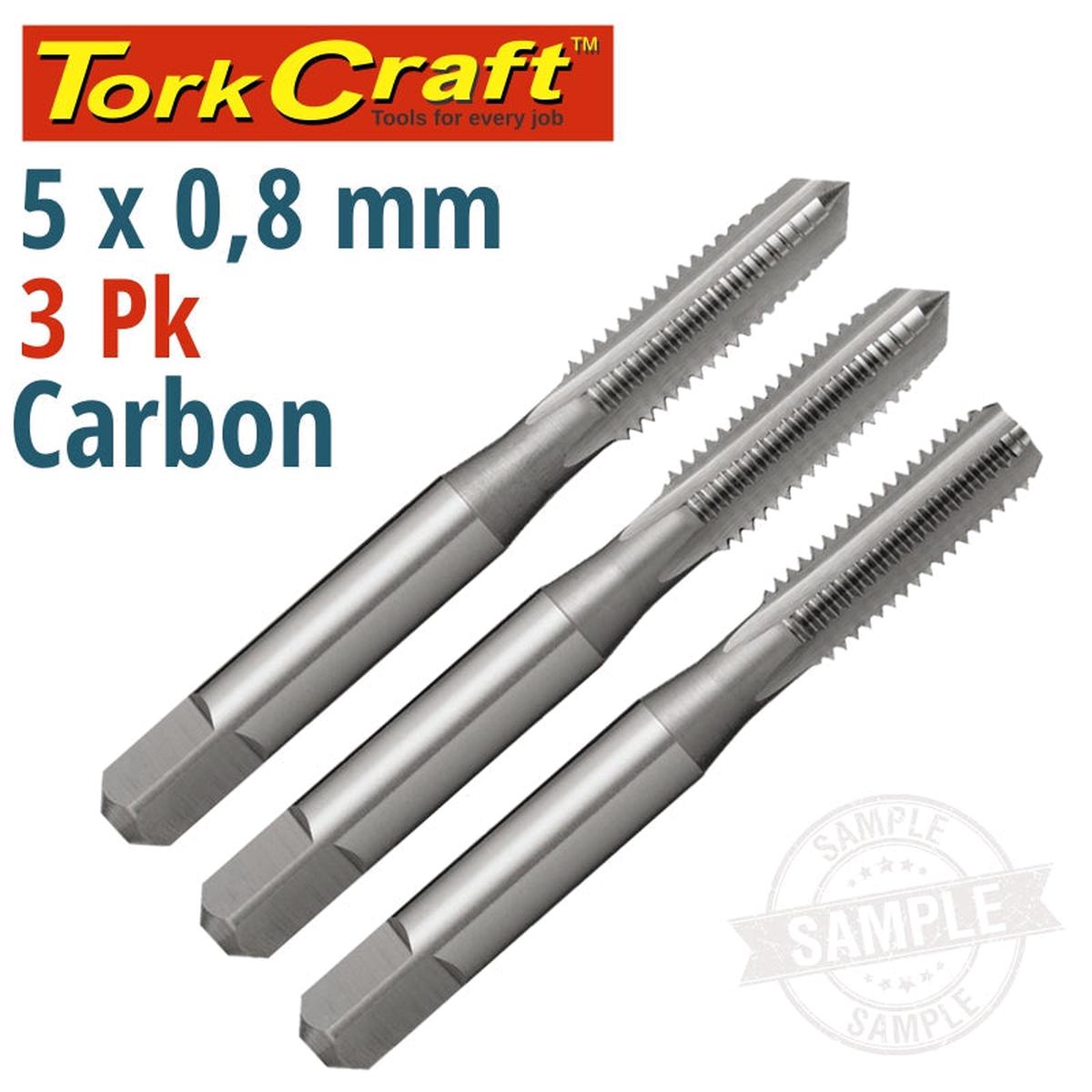 Tork Craft Taps Carb.Steel 5X0.8Mm 3/Pack