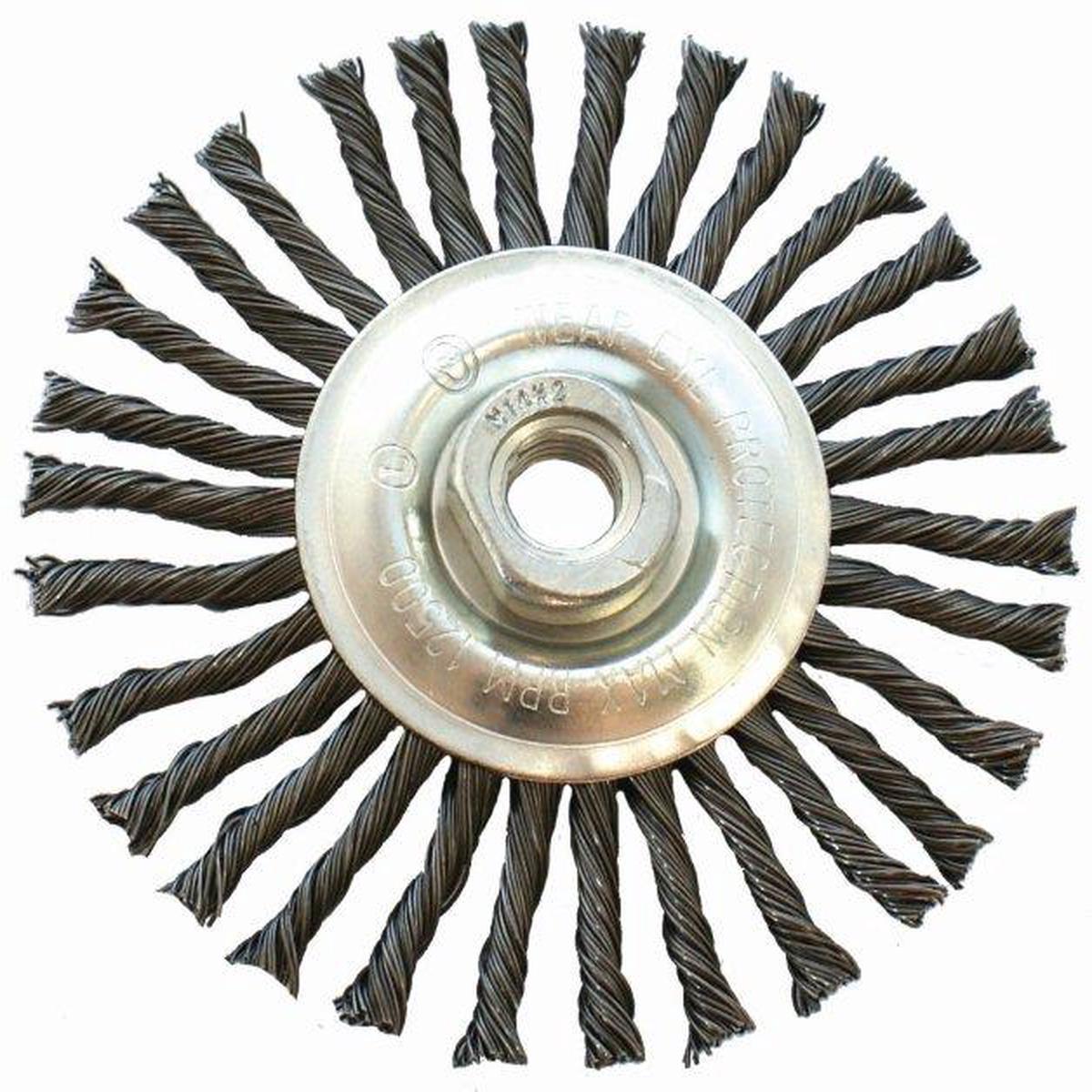 Tork Craft Wire Wheel Brush Single Section Twisted Stinger 115Mmxm14 Blister