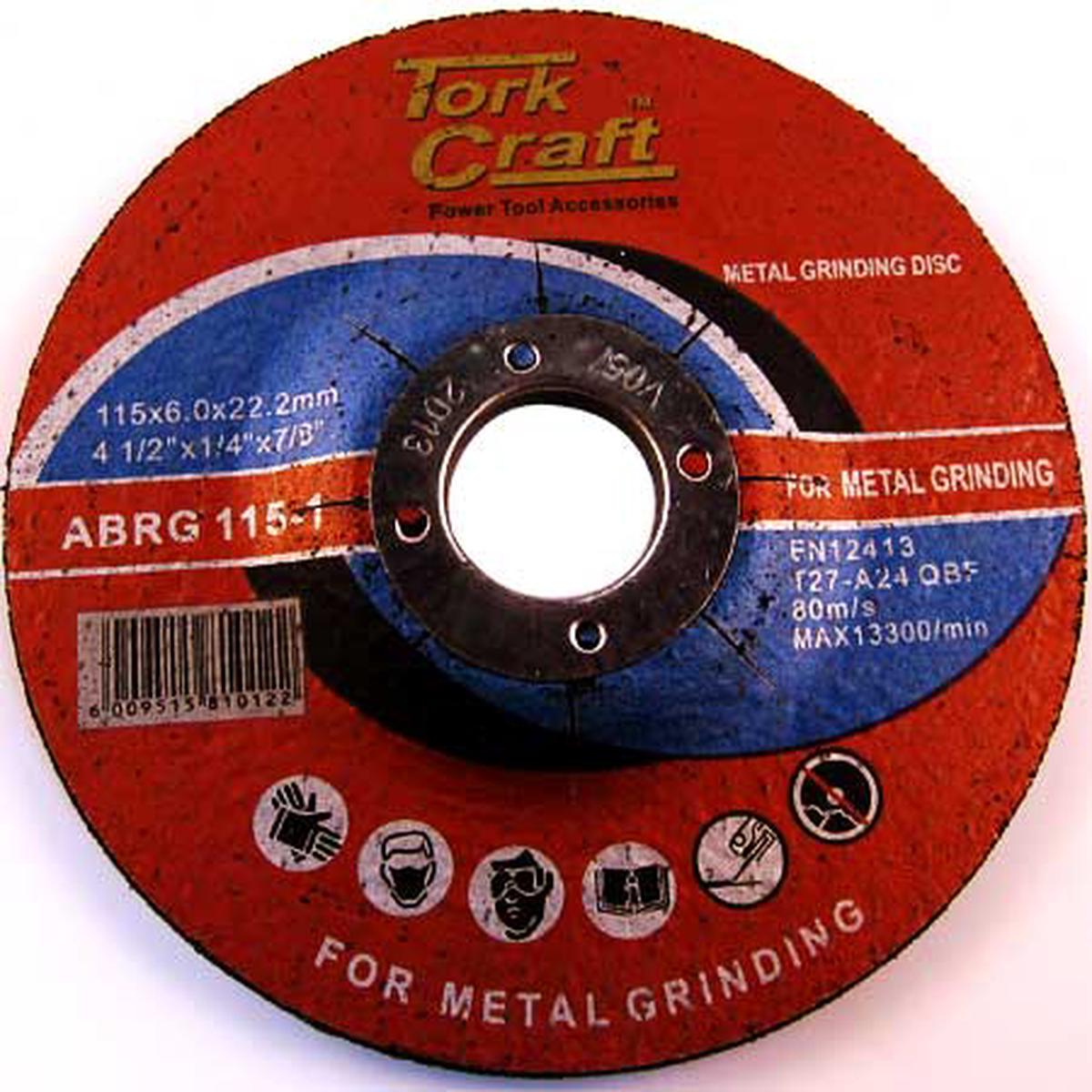 Tork Craft Grinding Disc For Steel 115 X 6.0 X 22.2Mm