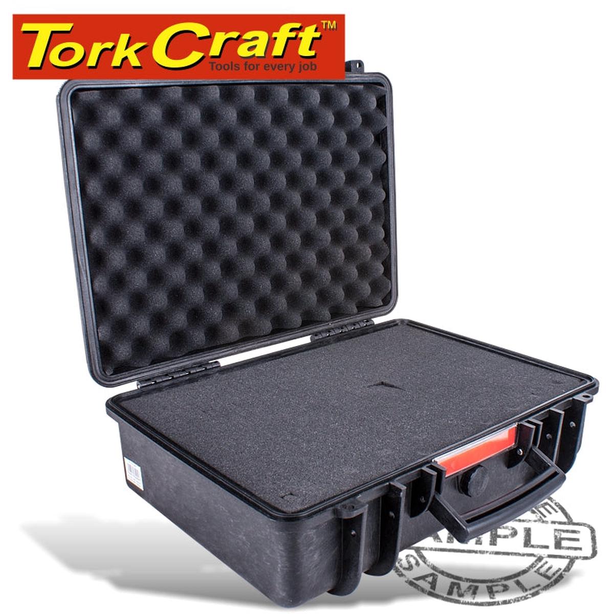 Tork Craft Hard Case 460X355X175Mm Od With Foam Black Water & Dust Proof 433015
