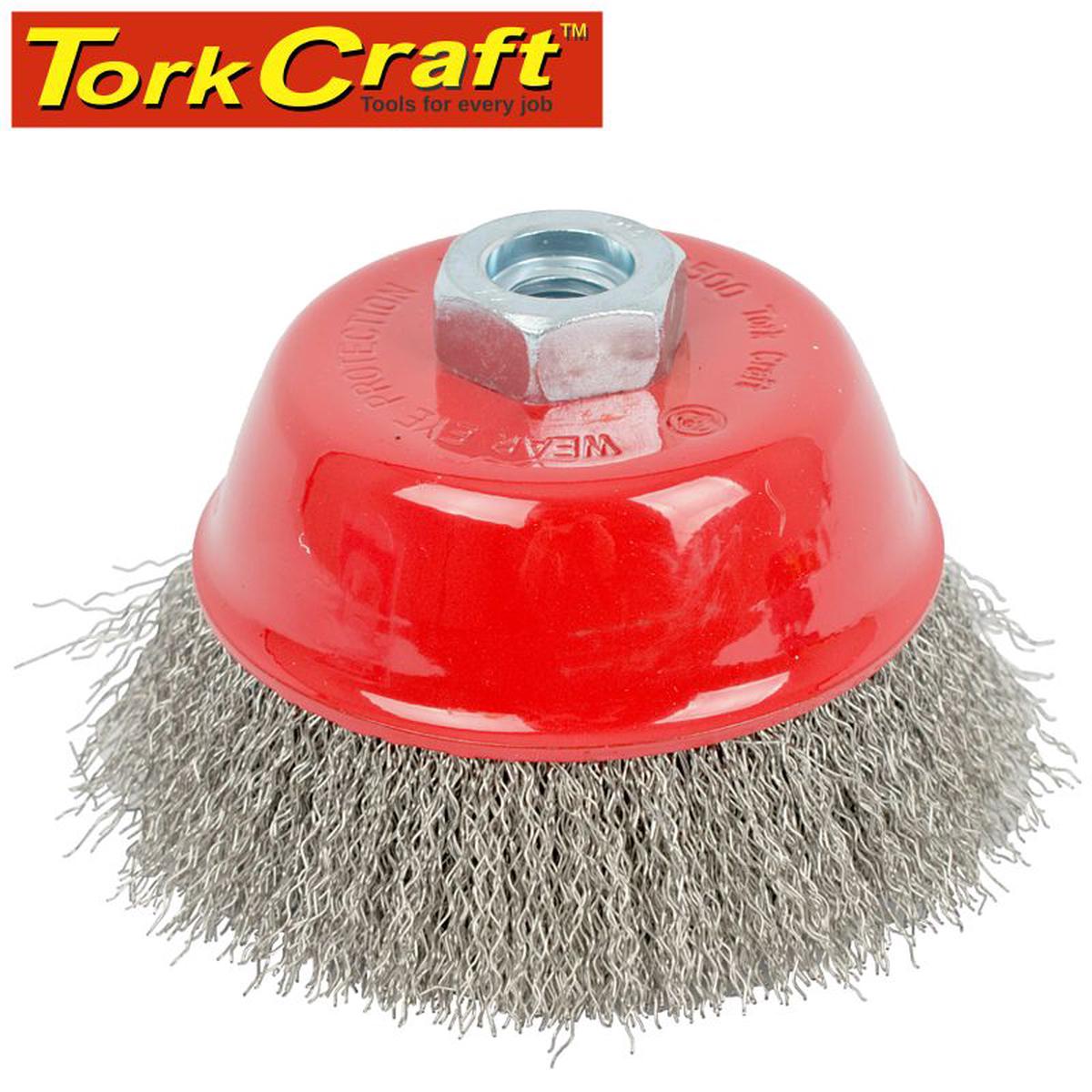 Tork Craft Wire Cup Brush 100 X M14 Crimped Stainless Steel Tcw