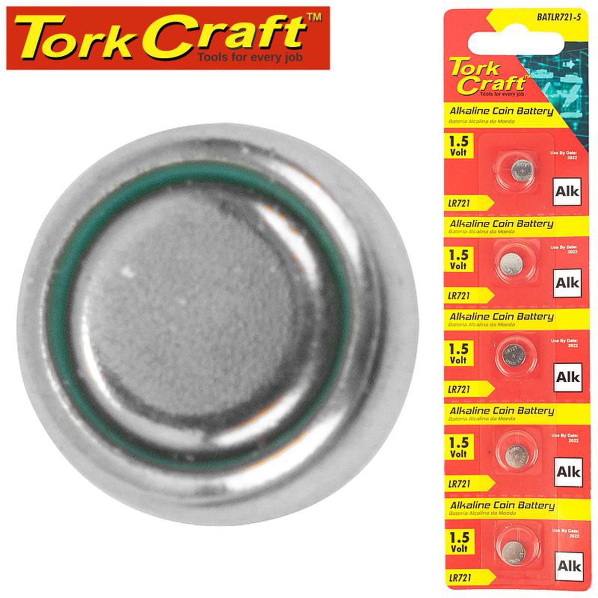 Tork Craft Lr721 Alkaline Coin Battery X5 Pack (Moq 20)
