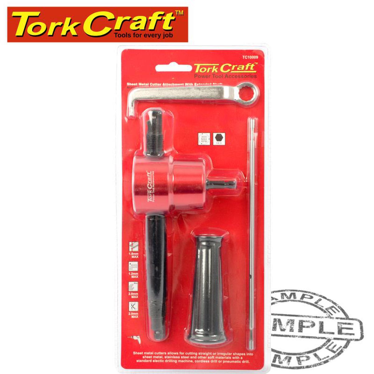 Tork Craft Nibbler Attachment With Extended Shaft For Cutting Sheet Metals
