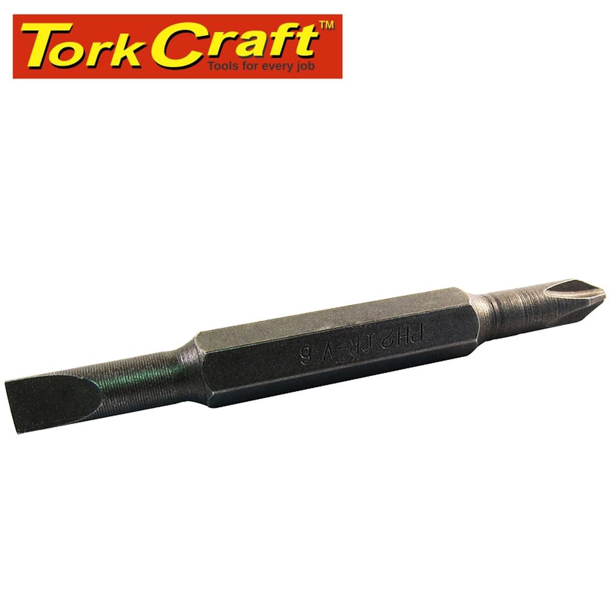 Tork Craft Replacement Bit 75Mm Double Ended 8Mm.Sl6Mm/Ph2 For Kt2677