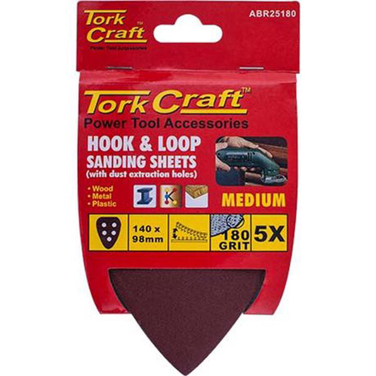 Tork Craft Sanding Triangle 600 Grit 140 X 140 X 98Mm 5/Pack W/H Hook And Loop