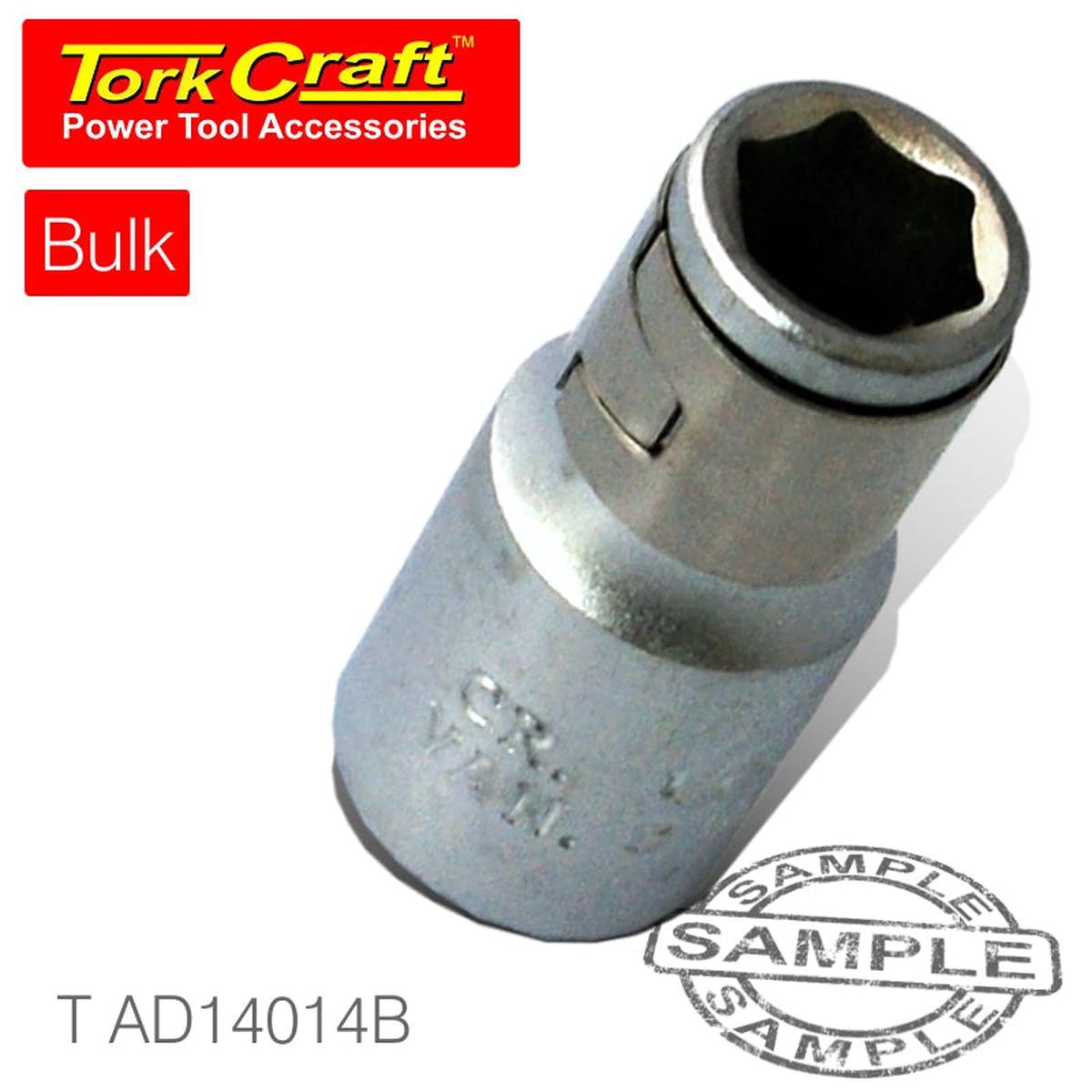 Tork Craft Socket Adaptor Coupler 1/4'F Sq X 1/4'F Hex Bulk