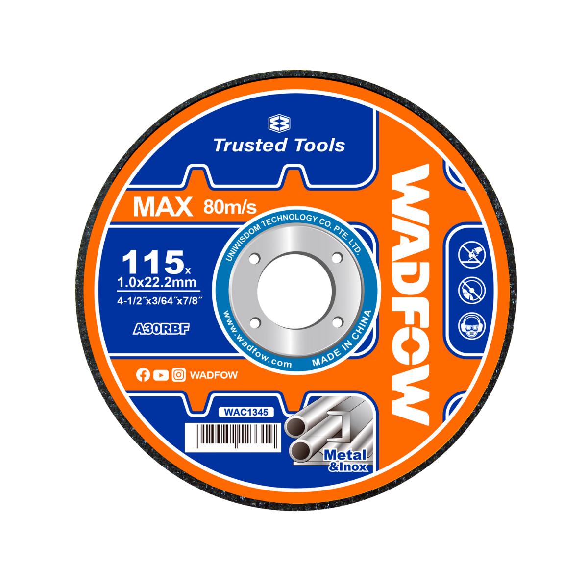 Wadfow Abrasive metal cutting disc 115mm
