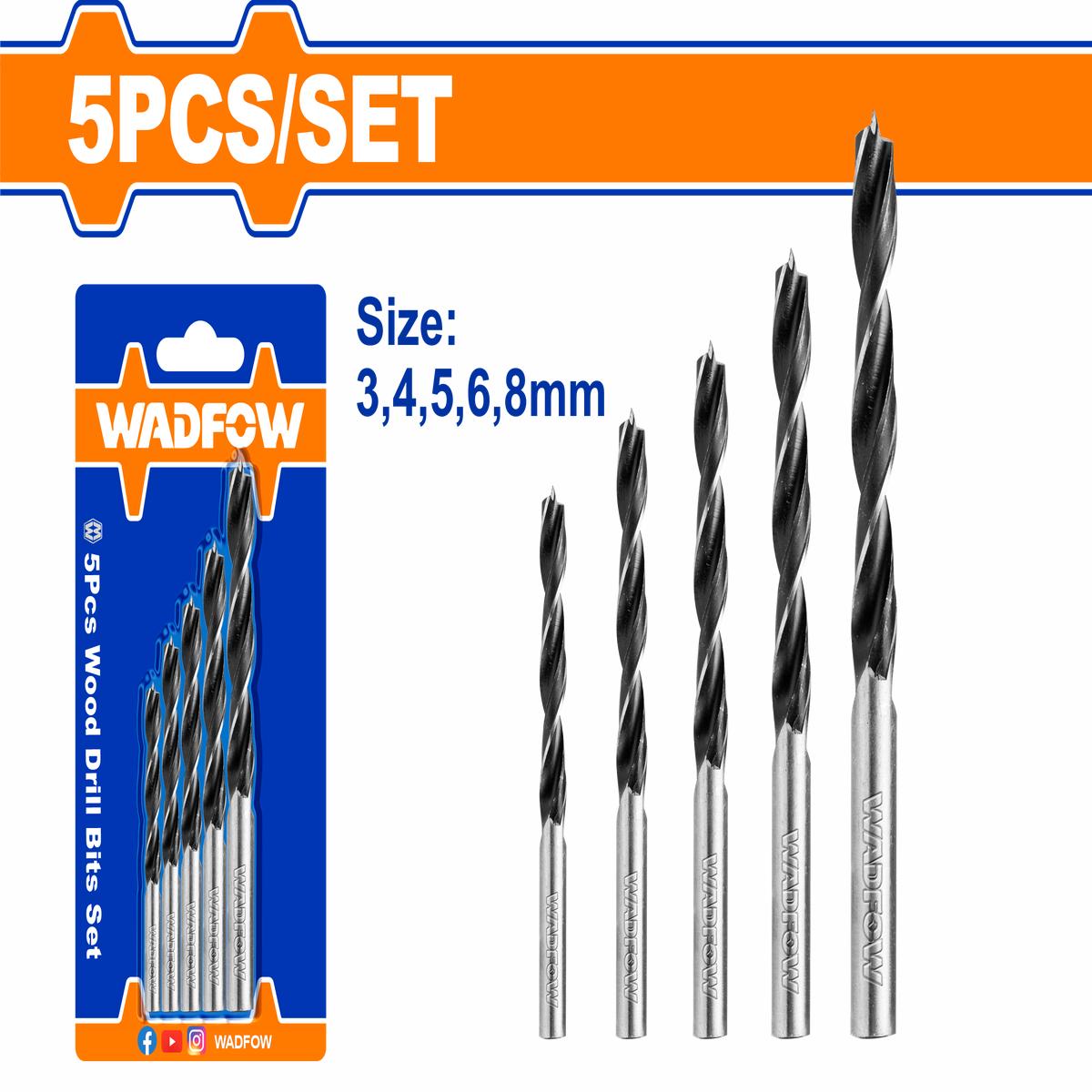 Wadfow Wood drill bits set 5 Piece