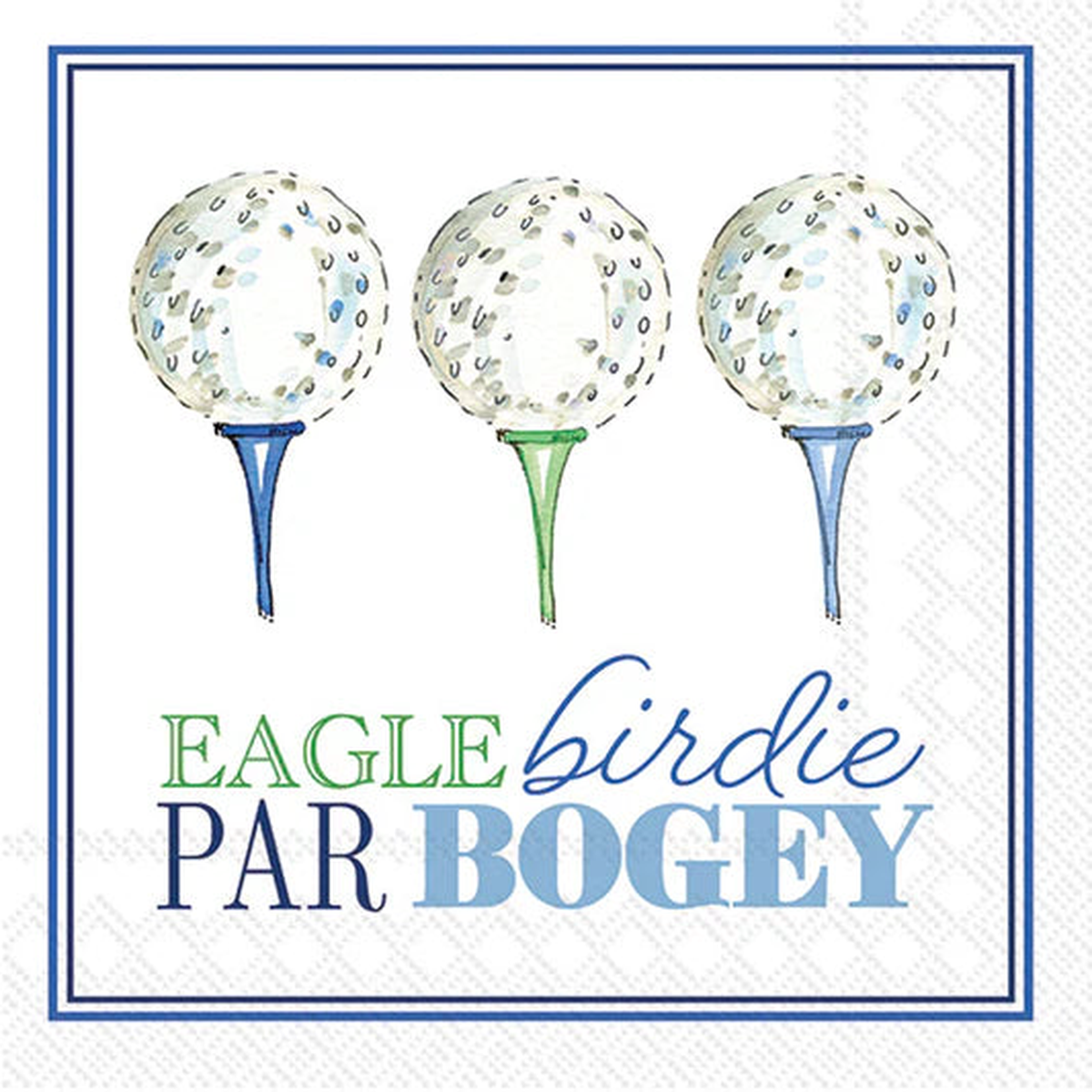 Eagle Birdie Par Blue Cocktail Napkin