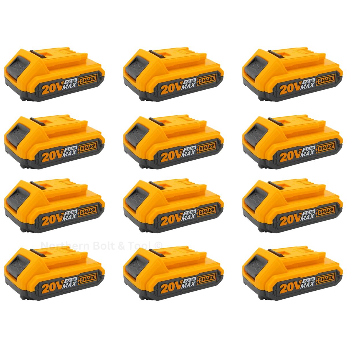 Ingco 2Ah Spare Battery 20V P20S For All Ingco Cordless Tools Carton (Qty 12)