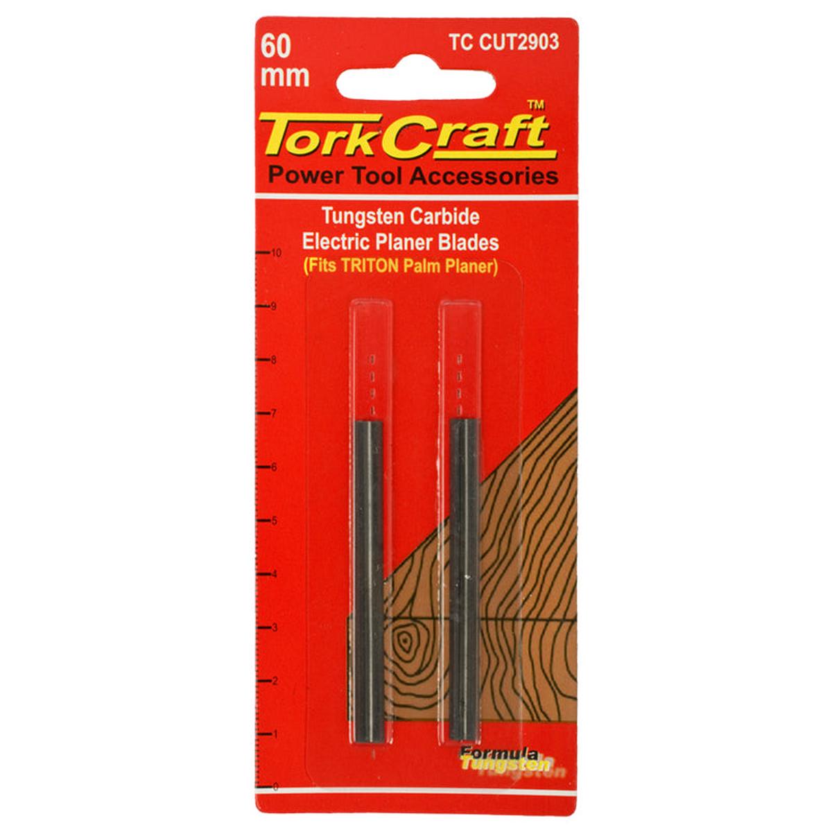Tork Craft Planer Blades 60Mm Tungsten Pair
