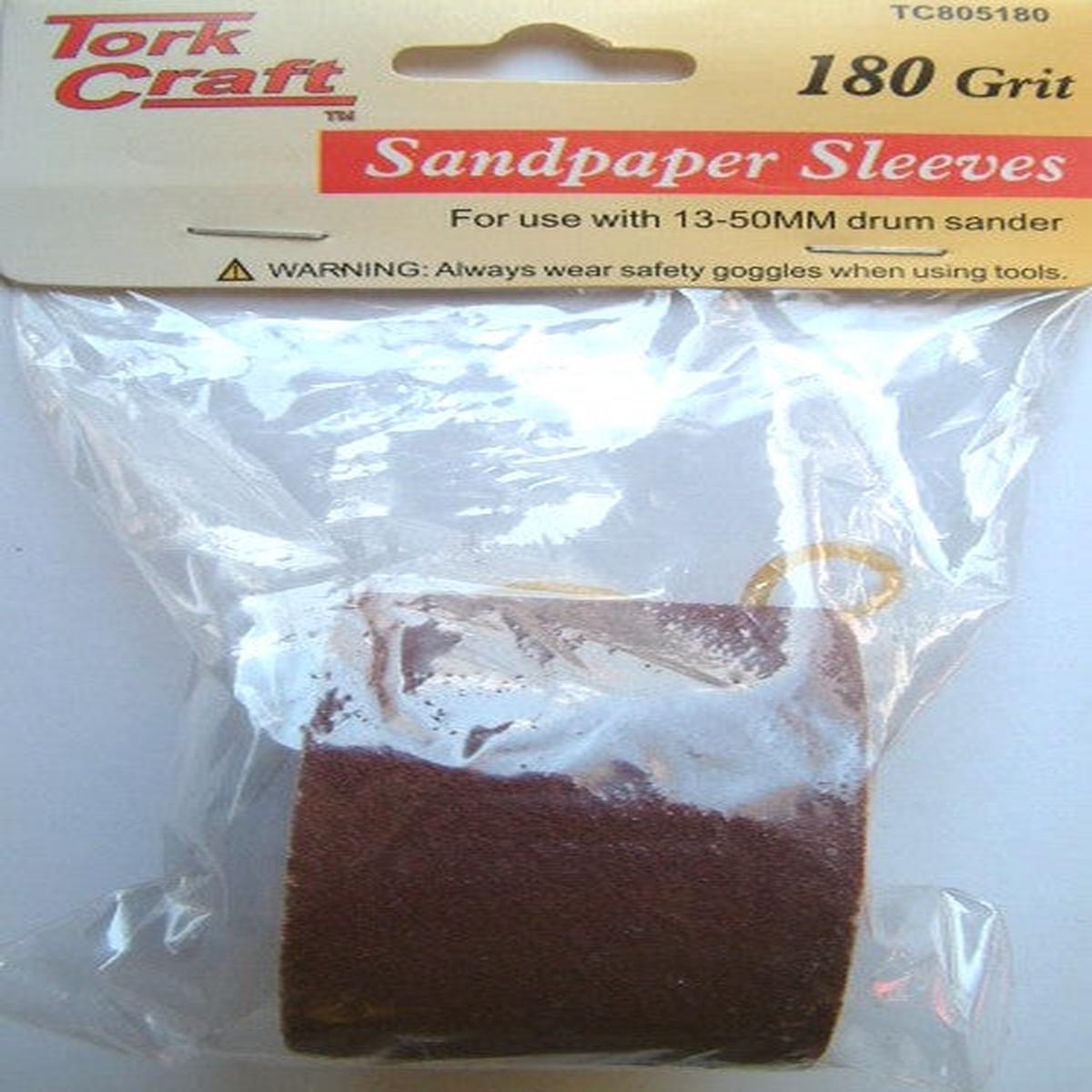 Tork Craft Sanding Drum Repl. Sleeves 180Gr. 5/Pk Set Qty.5 13 - 50Mm