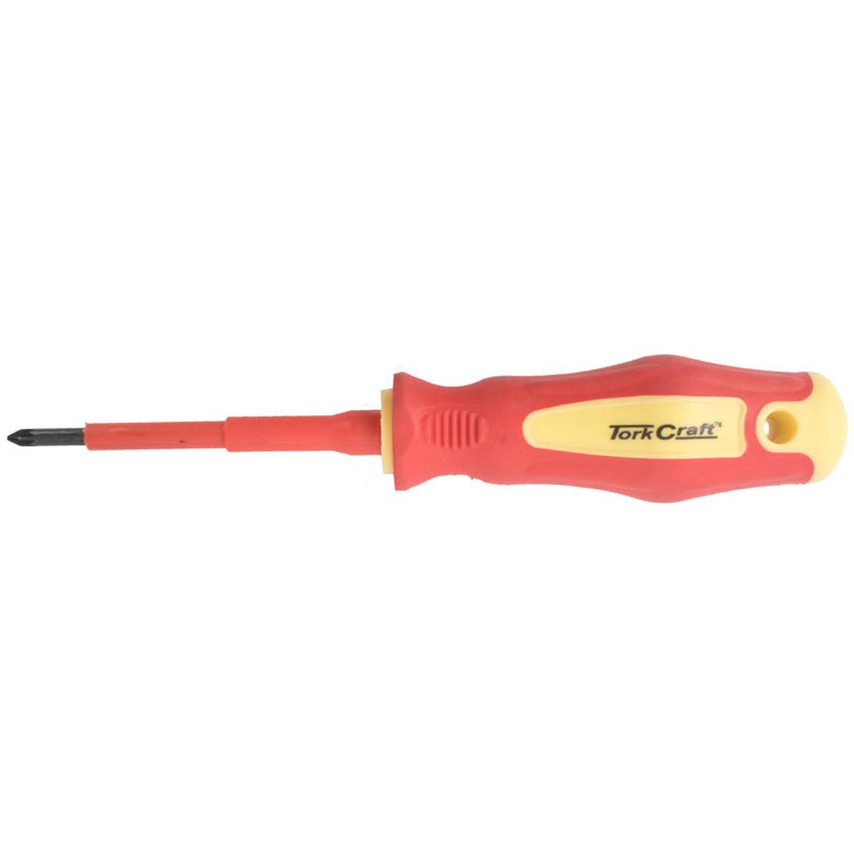 Tork Craft Screwdriver Insulated Pozi.No.1 X 80Mm Vde