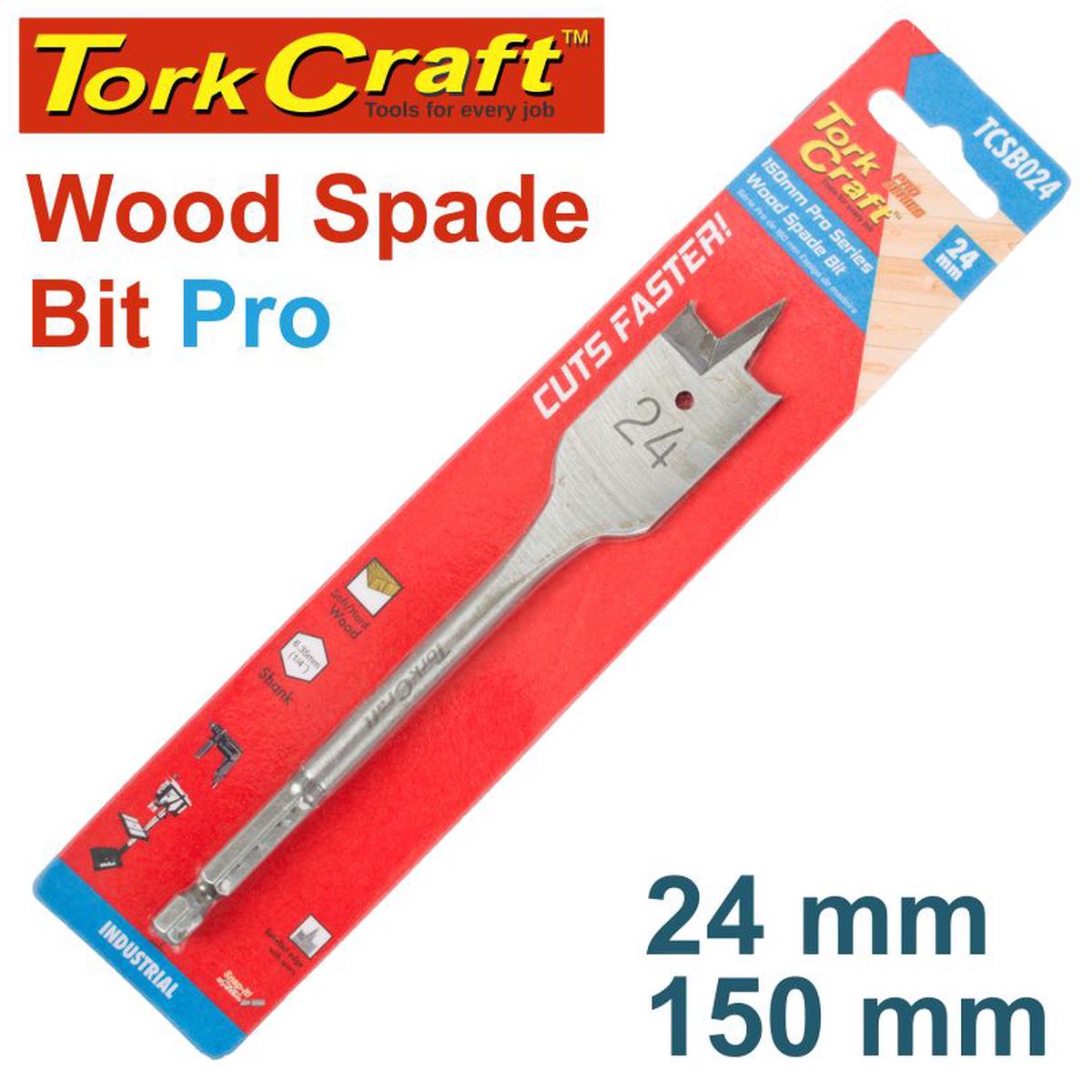 Tork Craft Spade Bit Pro Series 24Mm X 150Mm