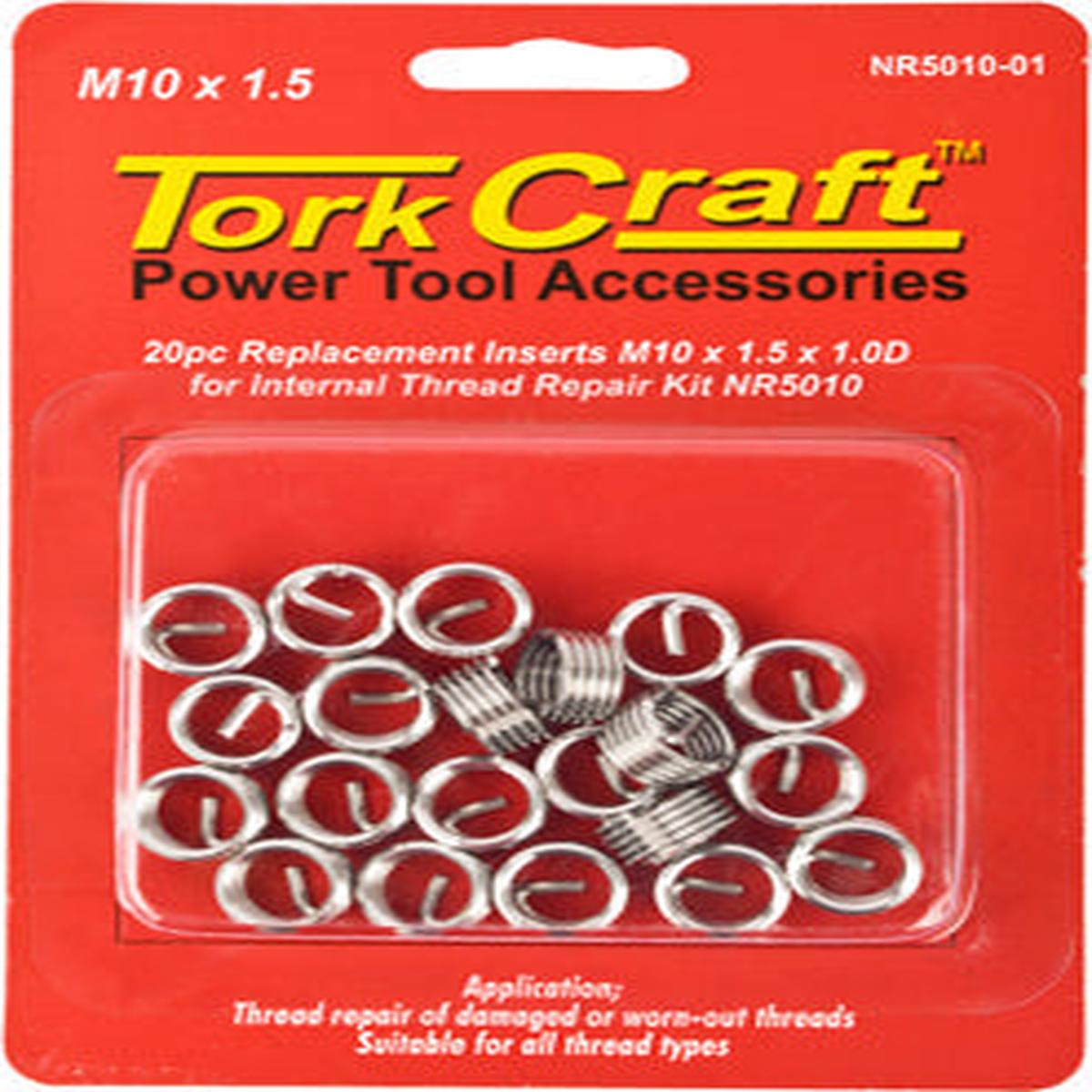Tork Craft Thread Repair Kit M10 X 1.5 X 1.0D Repl. Inserts For Nr5010