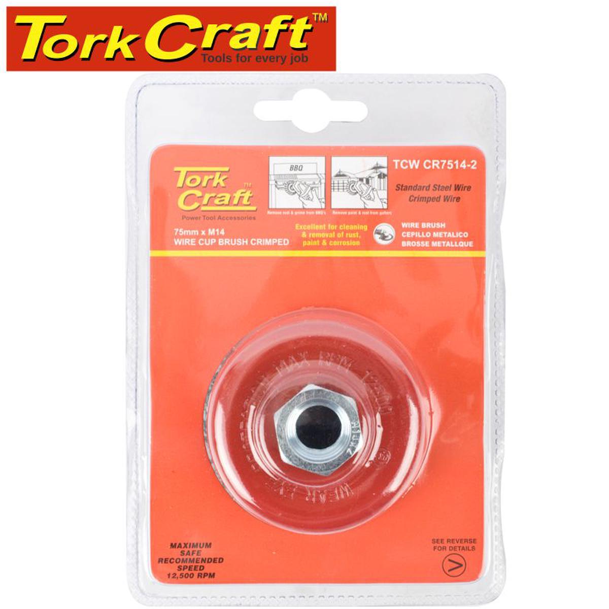 Tork Craft Wire Cup Brush Crimped Plain 75Mmxm14 Blister