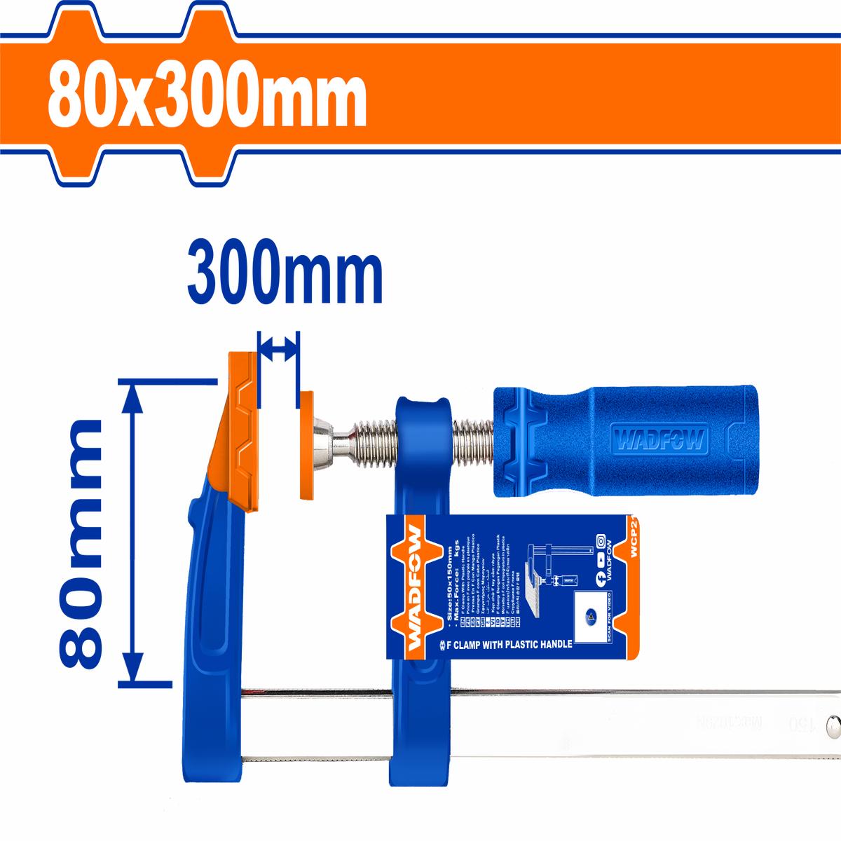 Wadfow F clamp with plastic handle 300mm