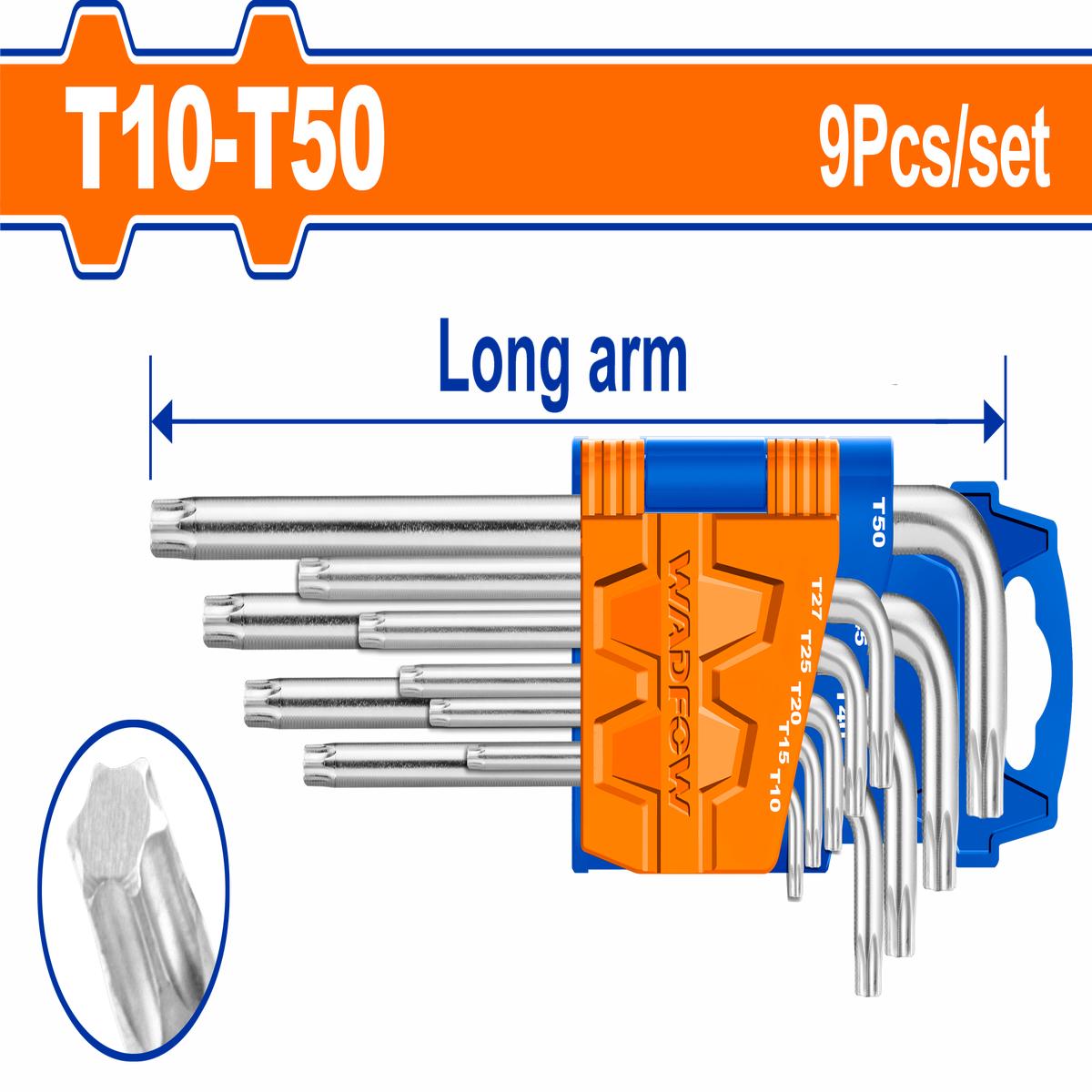 Wadfow Torx key T10-T50 9 Piece