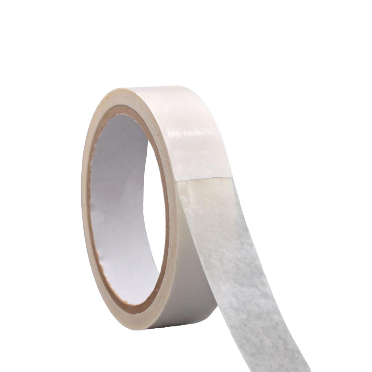 Double Sided Paper Tape 3.5 Mil White - Acrylic Adhesive for Nameplates and Laminating