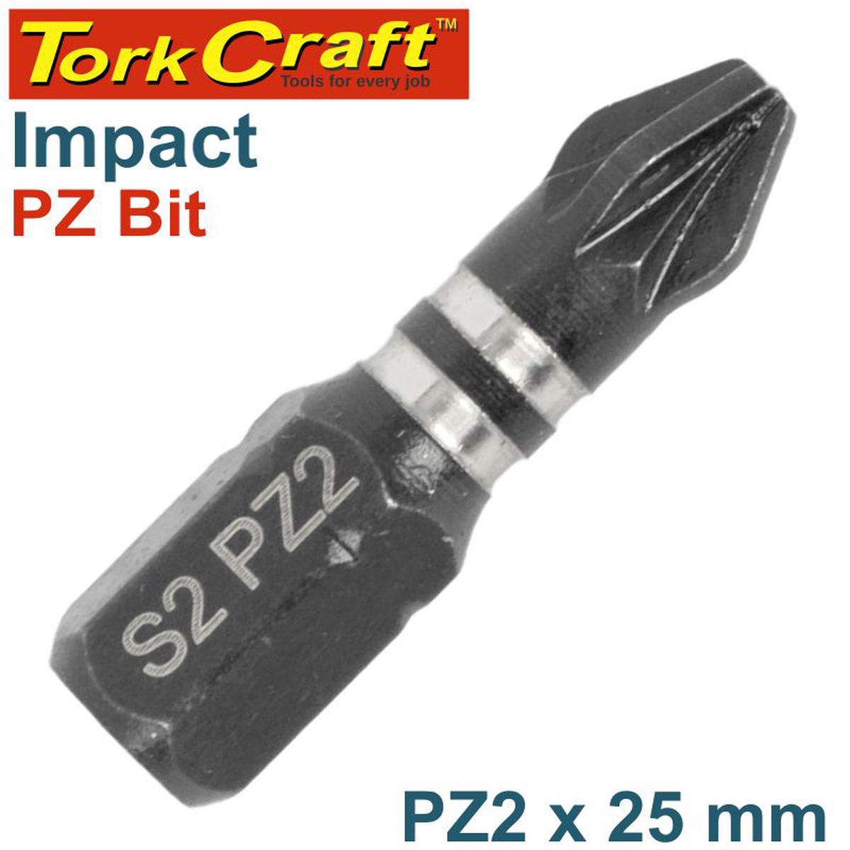 Tork Craft Impact Pozi.2 X 25Mm Insert Bit Bulk
