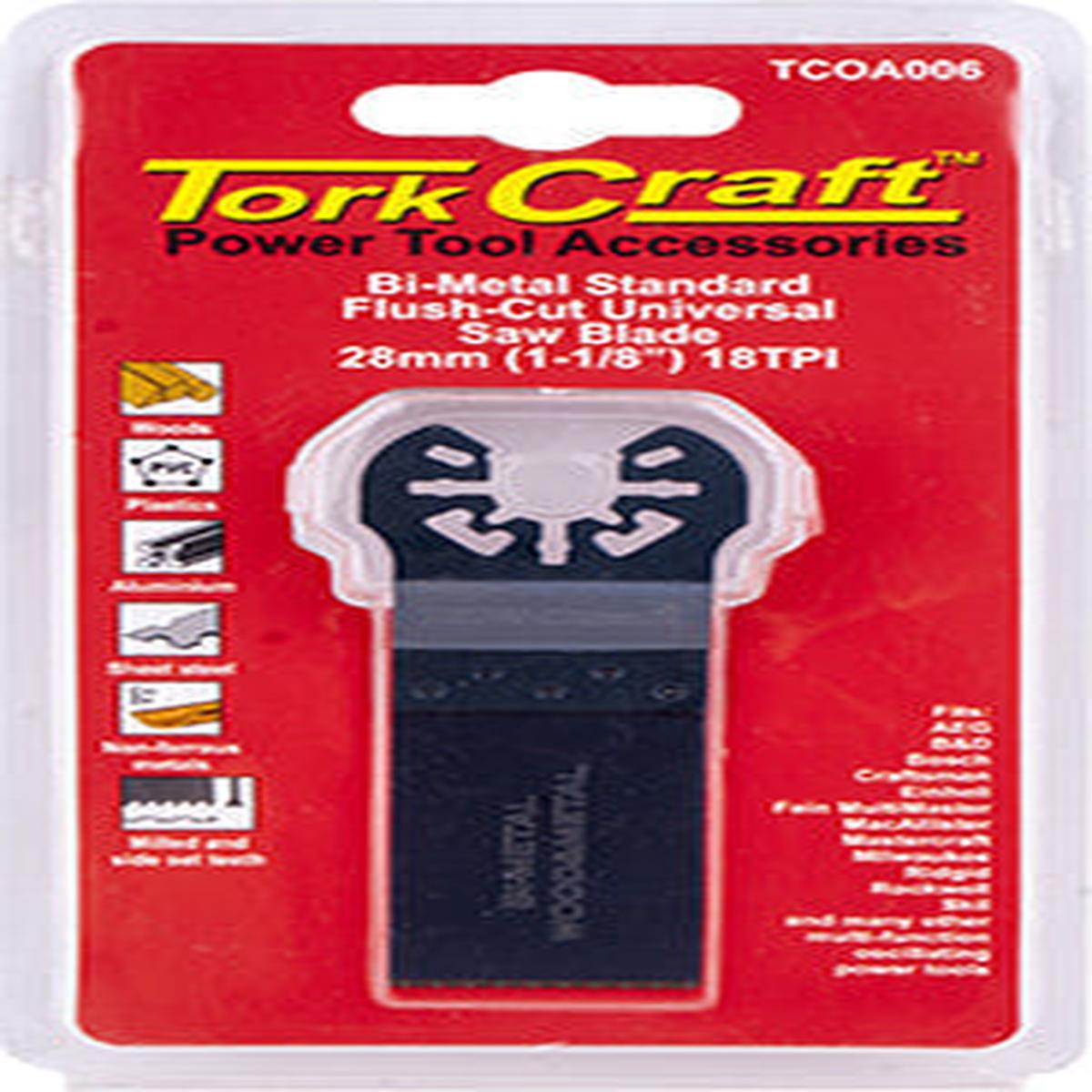 Tork Craft Quick Change Flush Cut Metal Saw Blade 28Mm(1-1/8')18Tpi